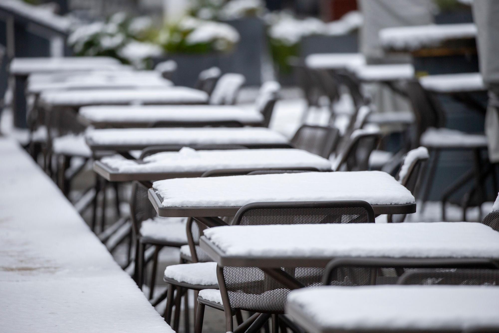 Aufgrund der kalten Temperaturen blieb der Schnee auch am Montag noch liegen.