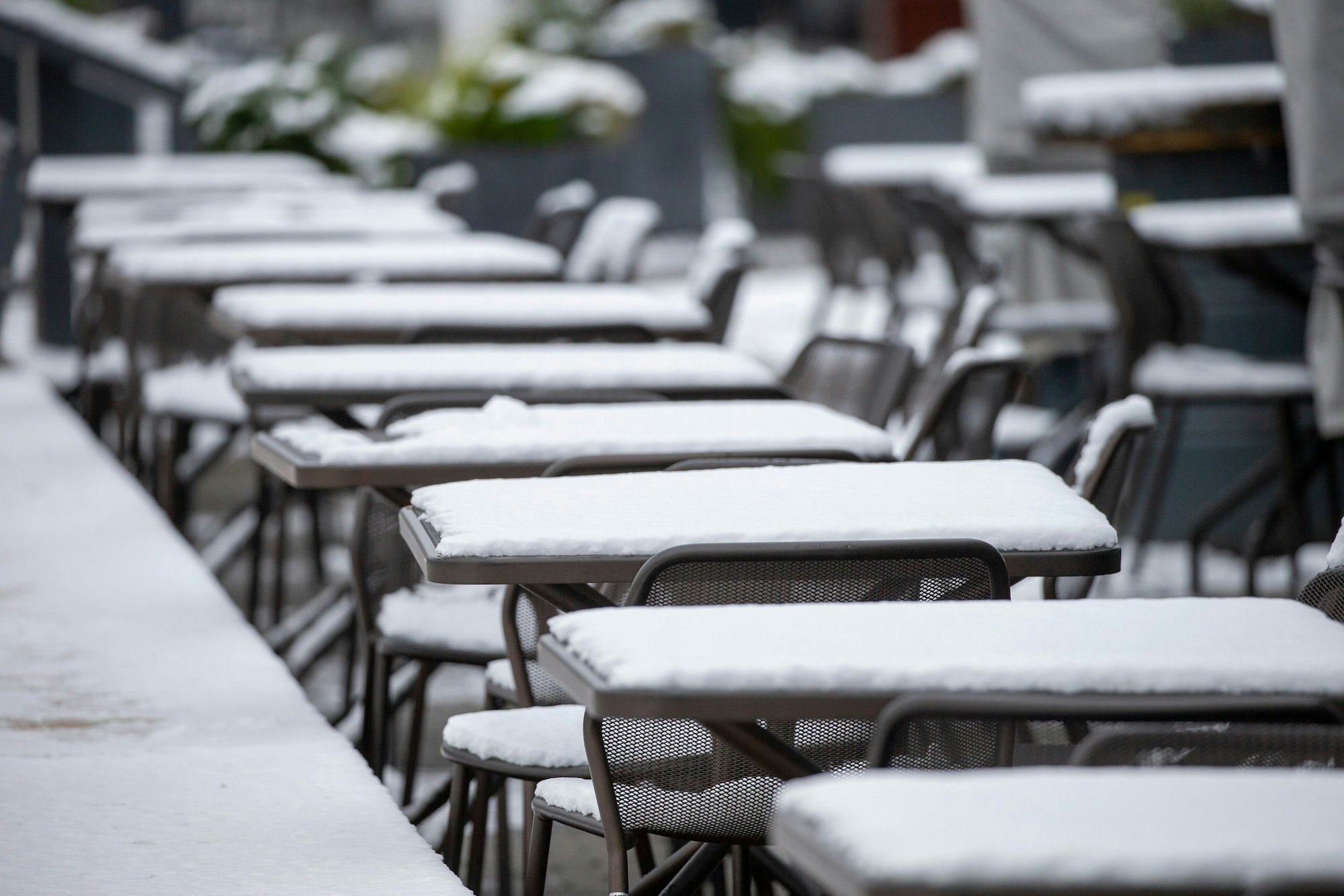 Aufgrund der kalten Temperaturen blieb der Schnee auch am Montag noch liegen.