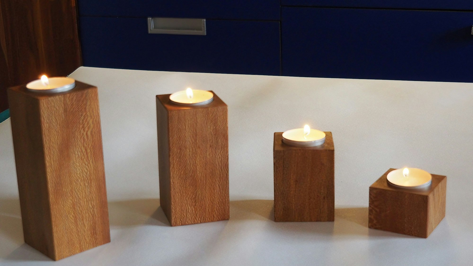 Teelichthalter aus Holz von Stadtwaldholz