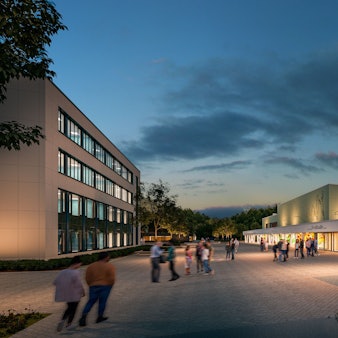 Die Skizze zeigt die Sülztalhalle Kürten nach der Fertigstellung