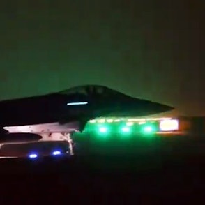 Ein Eurofighter der deutschen Luftwaffe startet am Stützpunkt in Neuburg an der Donau. Ein Flugzeug hatte einen Großalarm über Deutschland ausgelöst, weil der Pilot auf Funkkontakt nicht reagierte.