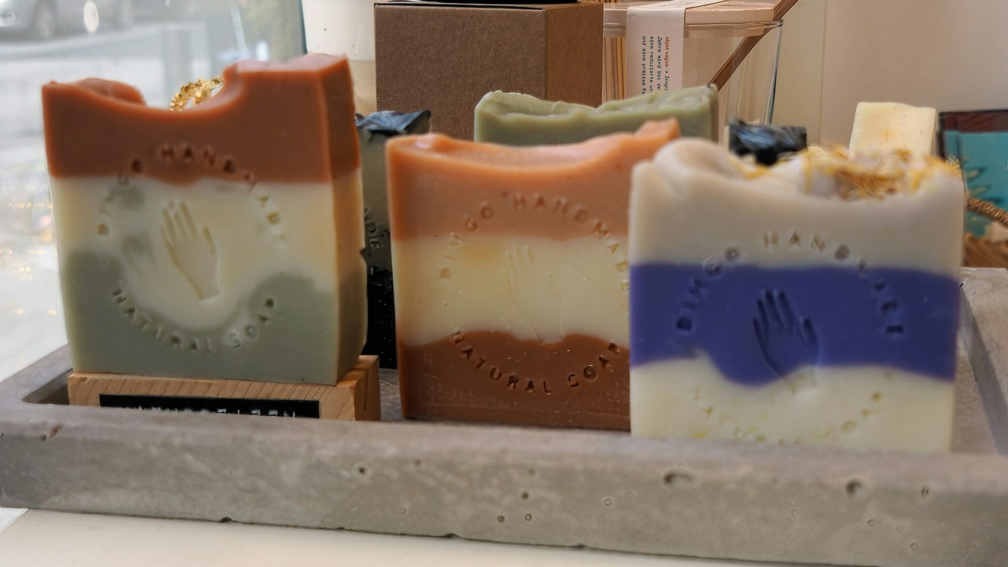 Verschiedene Sorten von Naturseife