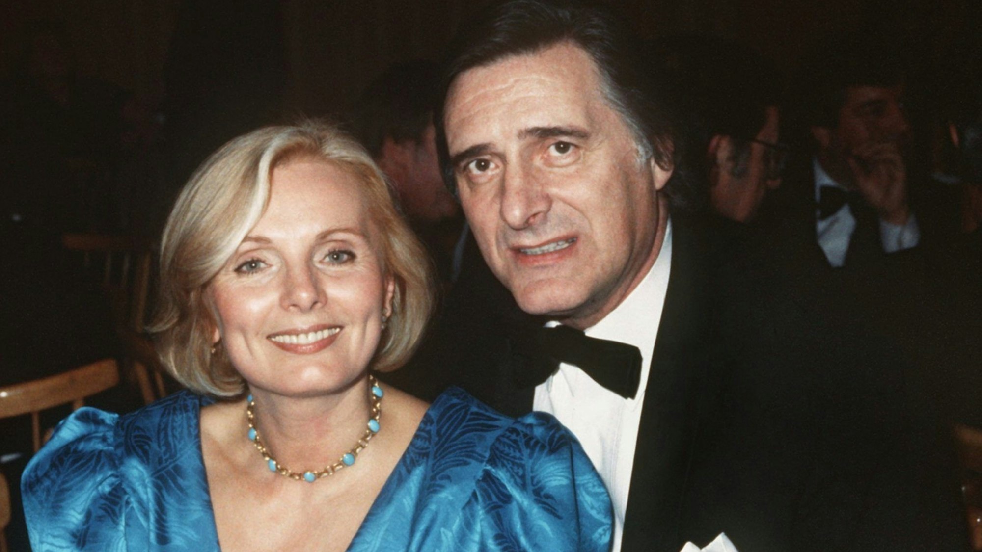 Die Schauspieler Helmut Fischer und Ruth Maria Kubitschek bei einem Empfang. Sie spielten das Ehepaar Franz Münchinger alias „Monaco Franze“ und Annette von Soettingen in der legendären TV-Serie „Monaco Franze“