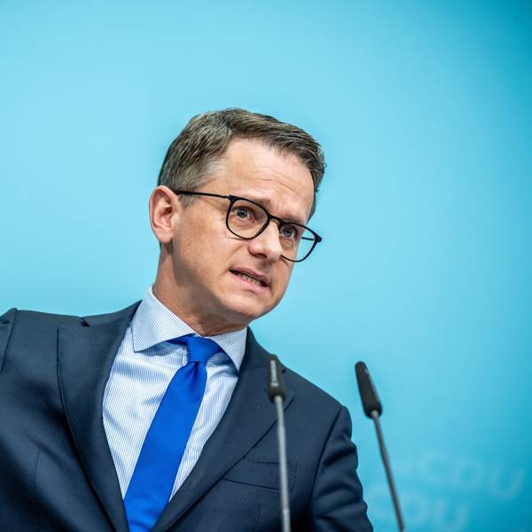 Carsten Linnemann, CDU-Generalsekretär und Vorsitzender der Programm- und Grundsatzkommission, spricht auf einer Pressekonferenz zum Entwurf der Kommission für ein neues Grundsatzprogramm der CDU.