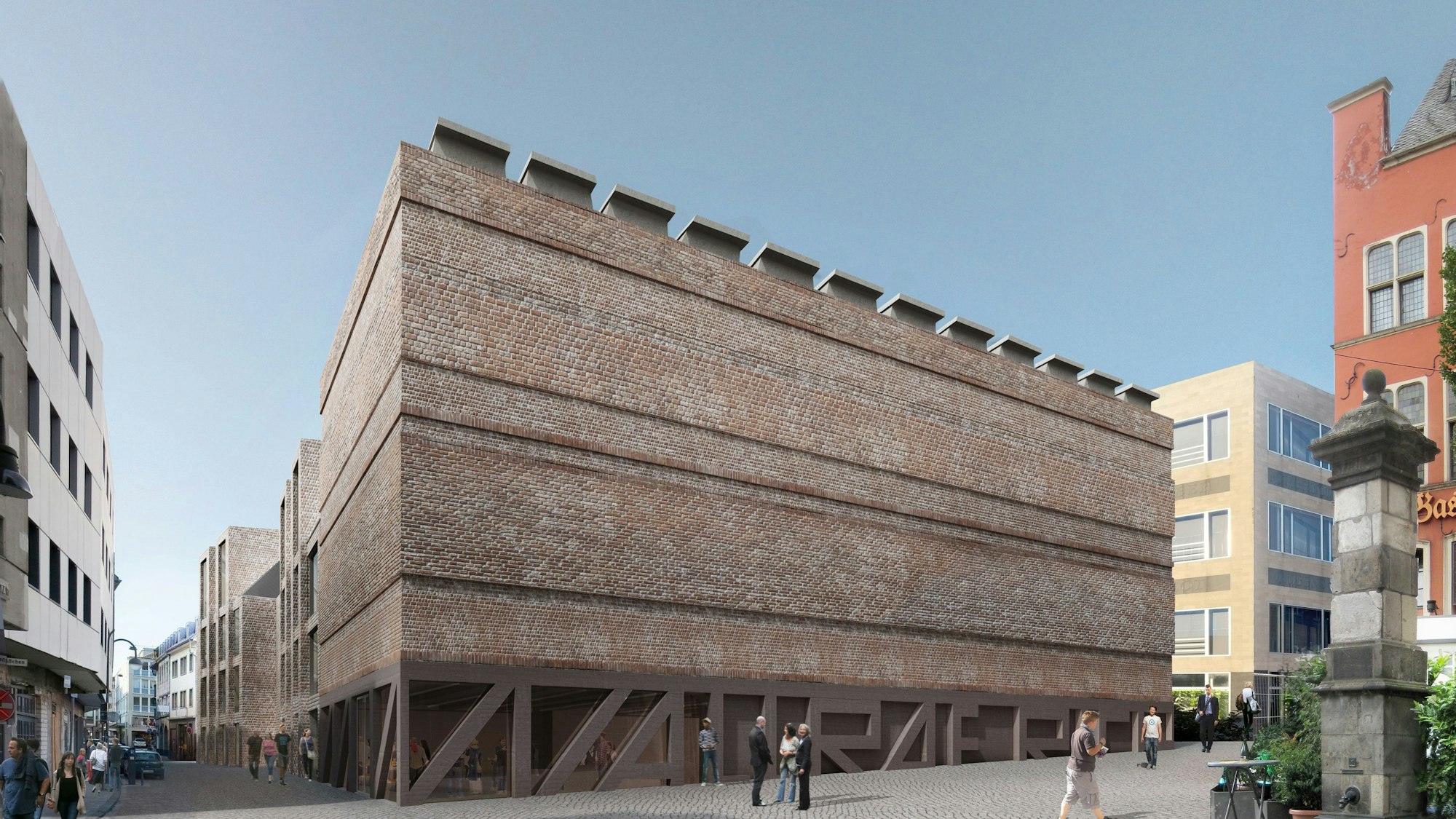 So soll der Erweiterungsbau des Kölner Wallraf-Richartz-Museums aussehen. (Visualisierung)