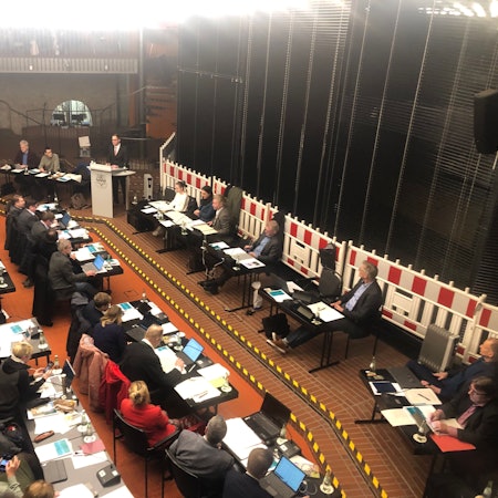 Blick in den Ratssaal Bensberg.