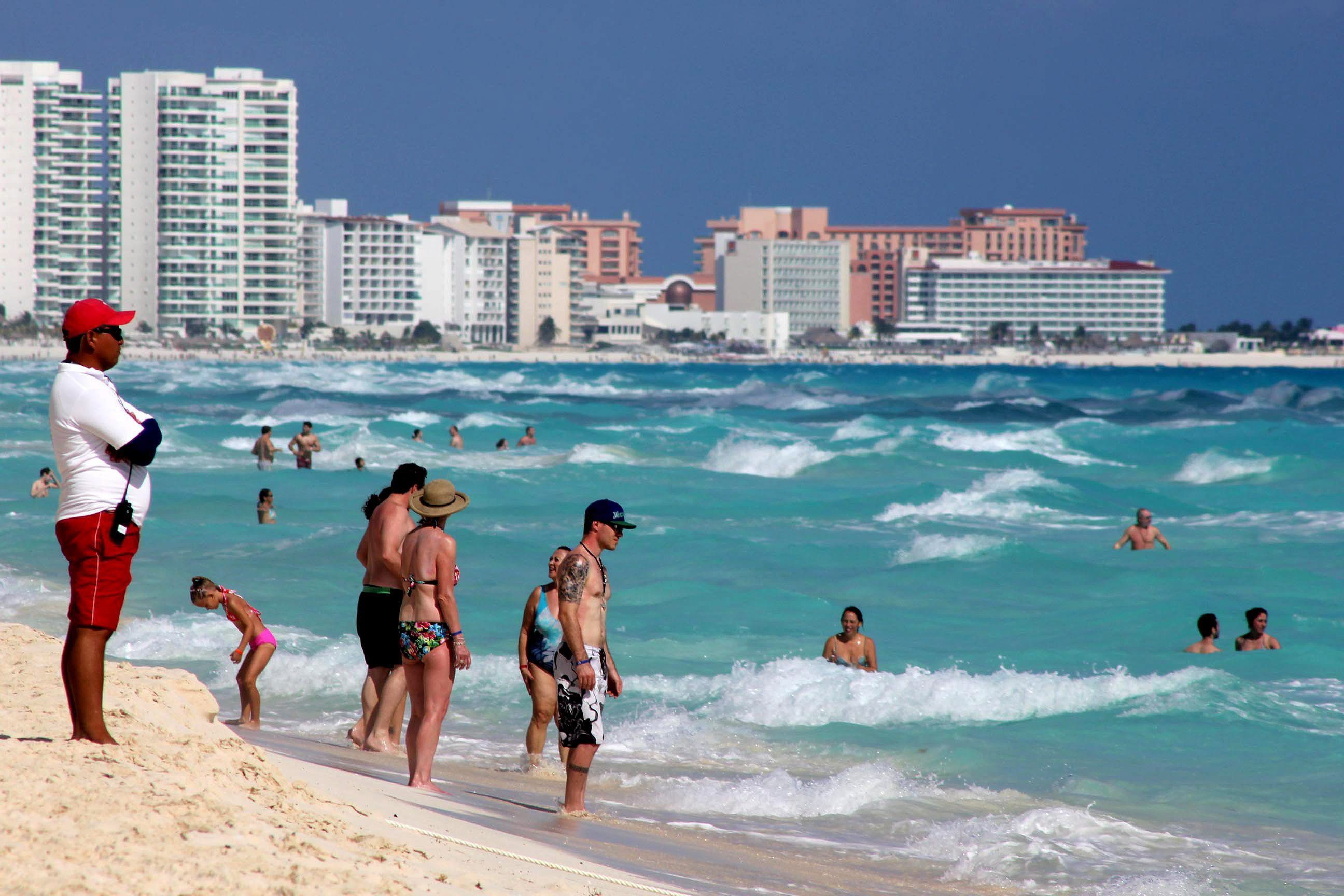 Der Strand in Cancun, Mexiko.