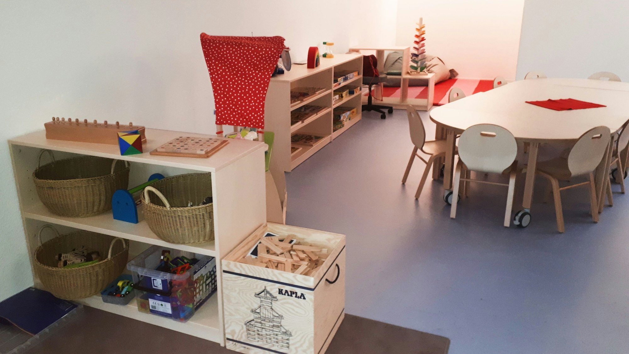Blick in eine Spielecke der neuen Kita.