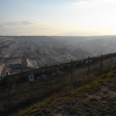 Der Tagebau Hambach vom Forum Terra Nova in Elsdorf aus.