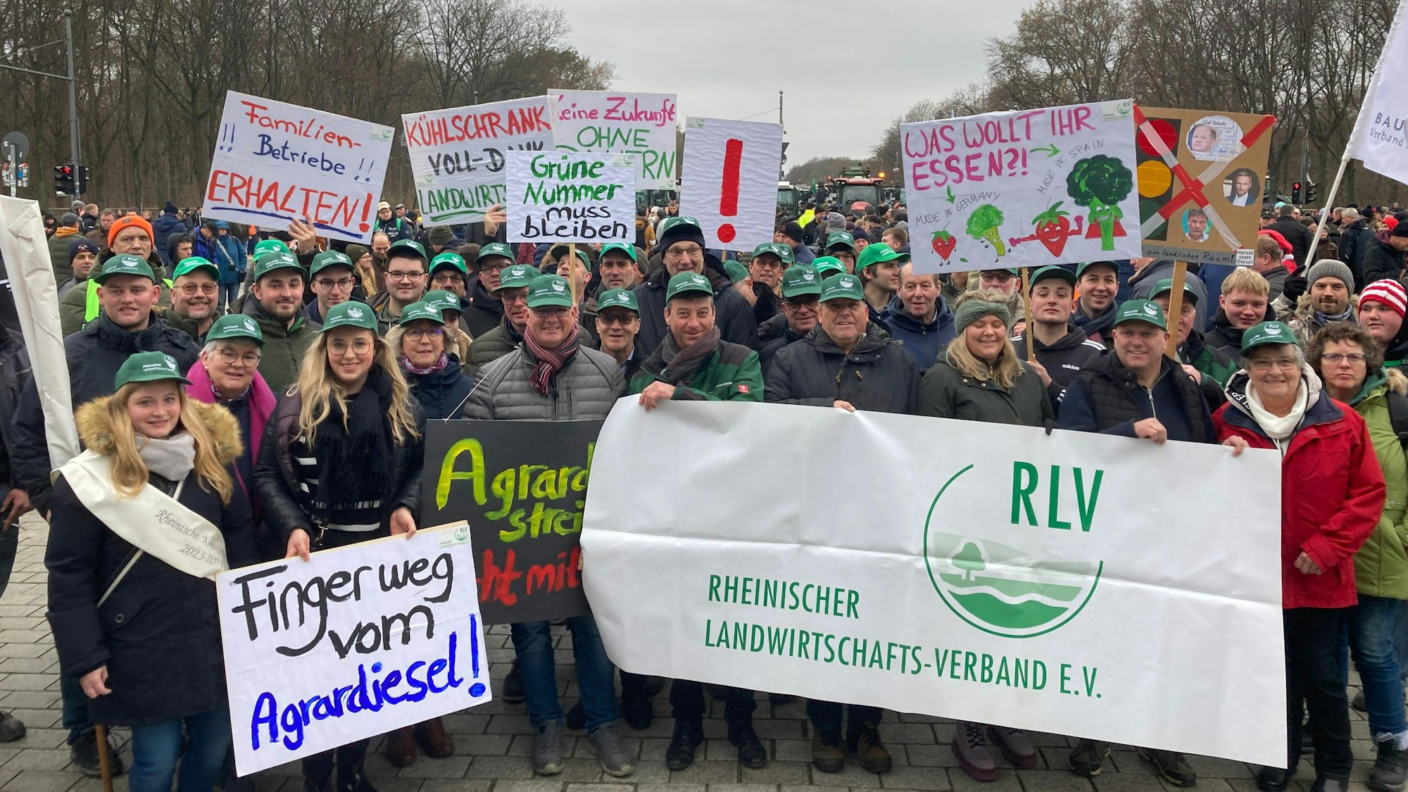 Demonstation der Landwirte am 18. Dezember vor dem Brandenburger Tor