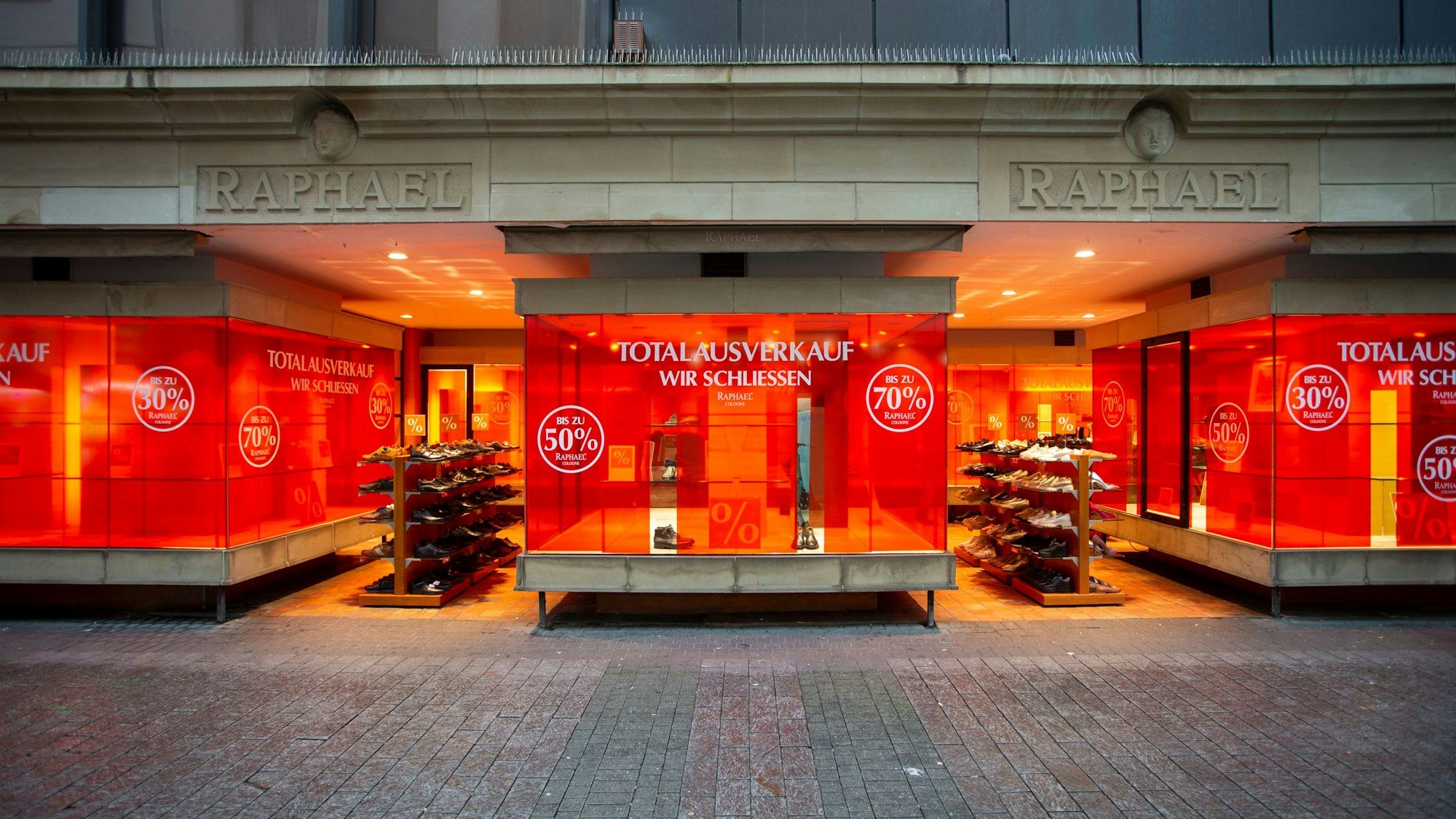 Die längste Zeit am Standort gewesen: Das Schuhhaus Raphael an der Hohe Straße.