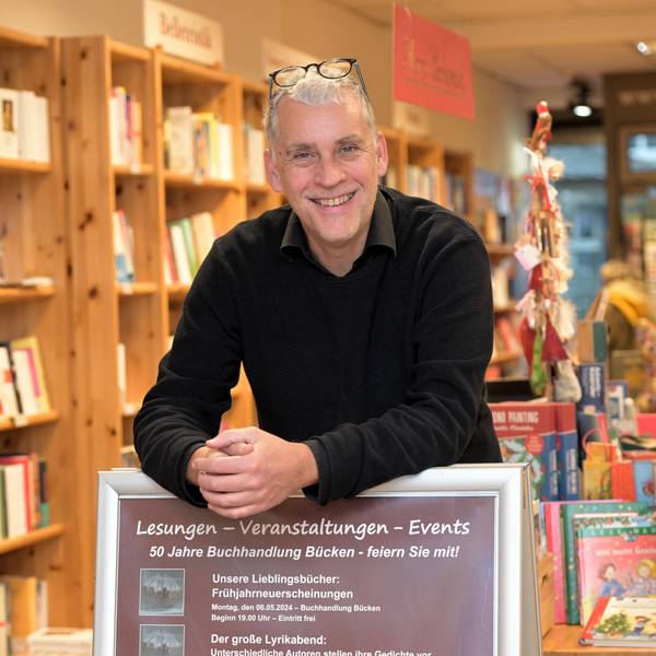 Freut sich auf das Jubiläumsjahr: Buchhändler Alexander Bücken. Arlinghaus