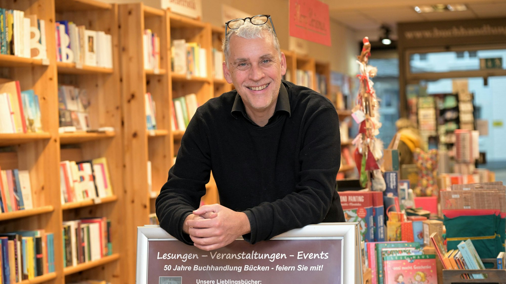 Freut sich auf das Jubiläumsjahr: Buchhändler Alexander Bücken. Arlinghaus