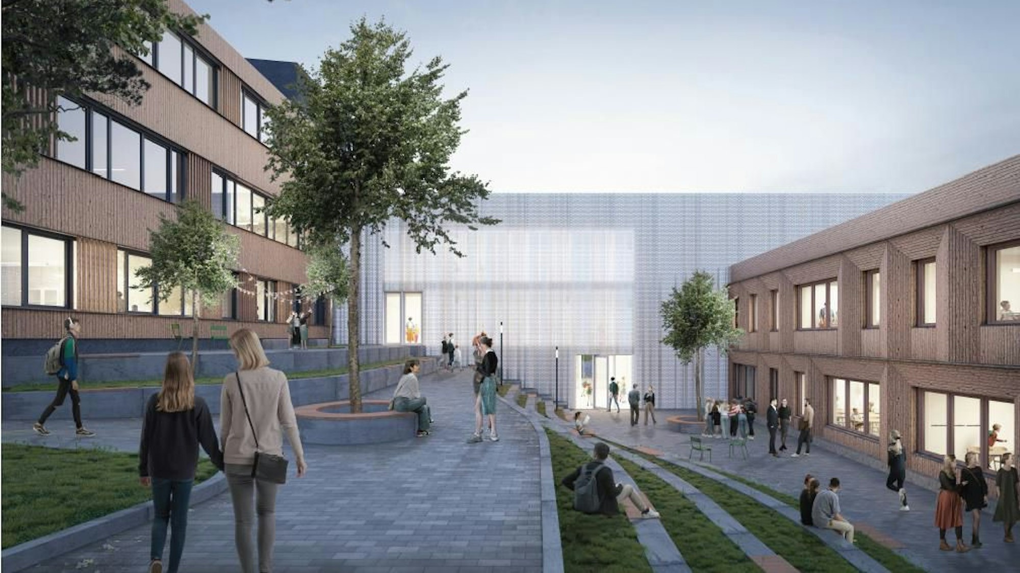 Eine Visualisierung des Neubaus.
