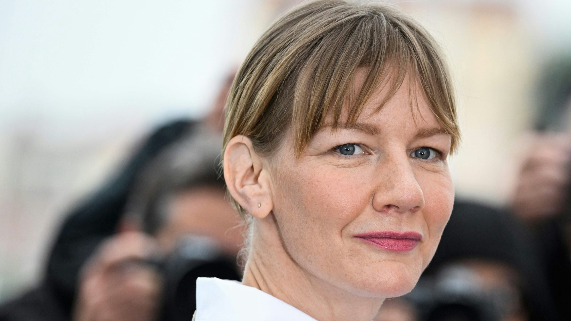 (FILES) German actress Sandra Huller poses during a photocall for the film "The Zone Of Interest" at the 76th edition of the Cannes Film Festival in Cannes, southern France, on May 20, 2023. The 81st Golden Globe nominees for best actress in drama announced on December 11, 2023 are Annette Bening, "Nyad", Lily Gladstone, "Killers of the Flower Moon", Sandra Huller, "Anatomy of a Fall", Greta Lee, "Past Lives", Carey Mulligan, "Maestro", and Cailee Spaeny, "Priscilla". (Photo by Patricia DE MELO MOREIRA / AFP)