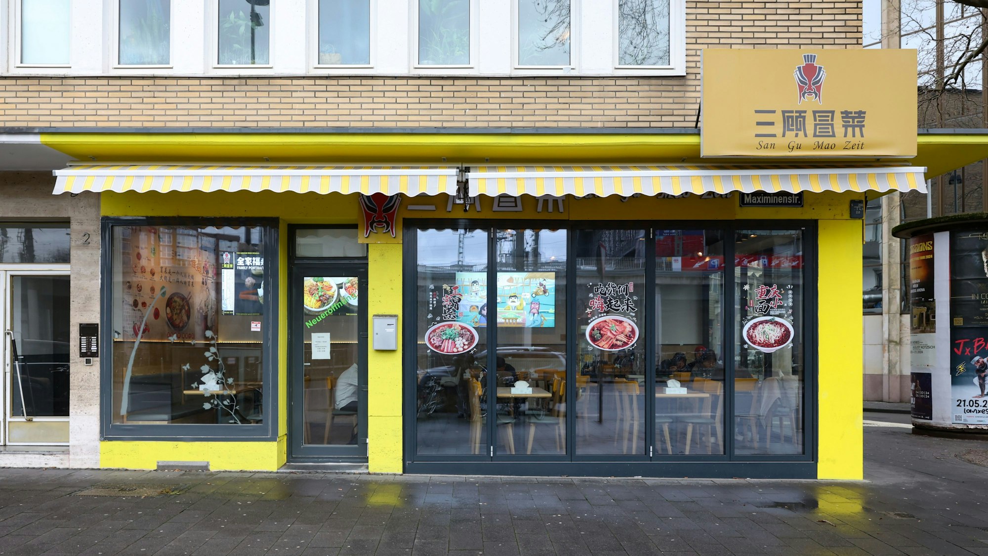 Außenfassade des chinesischen Restaurants San Gu Mai Cei
in Köln.