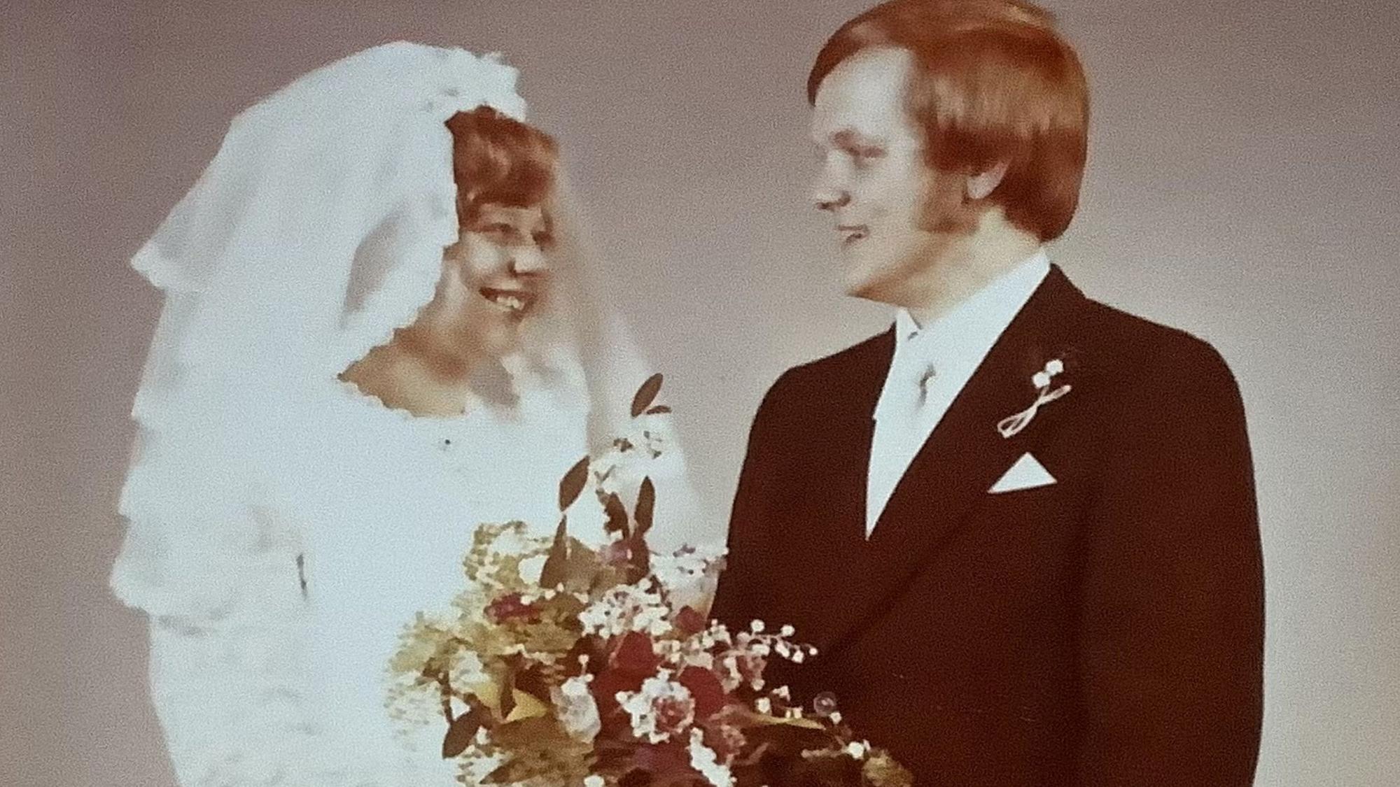 Foto eines Hochzeitspaares
