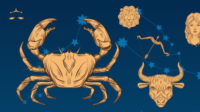 Illustrationen von Sternzeichen.