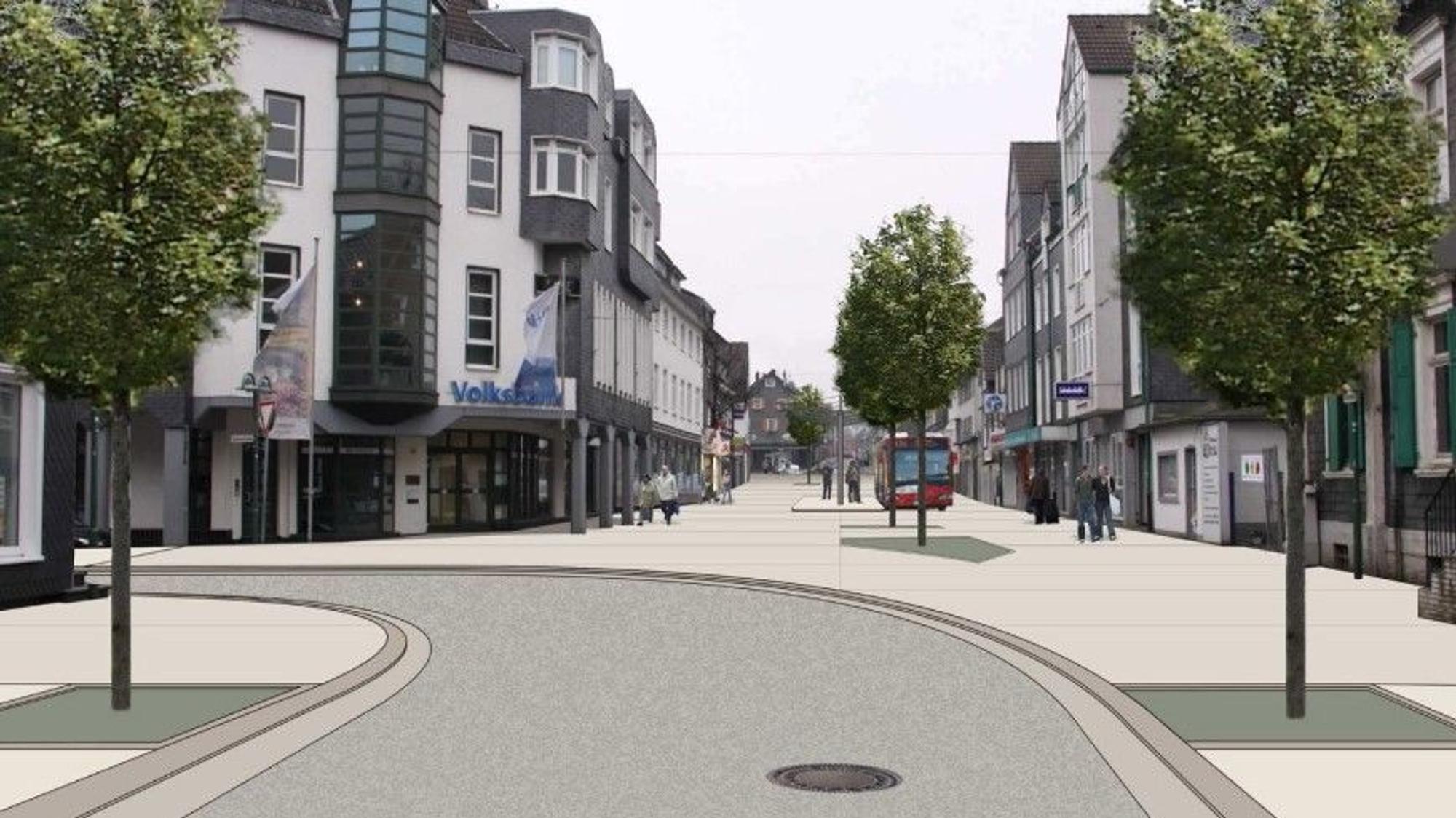 Die Grafik zeigt die abgebundene Hochstraße in Wipperfürth.