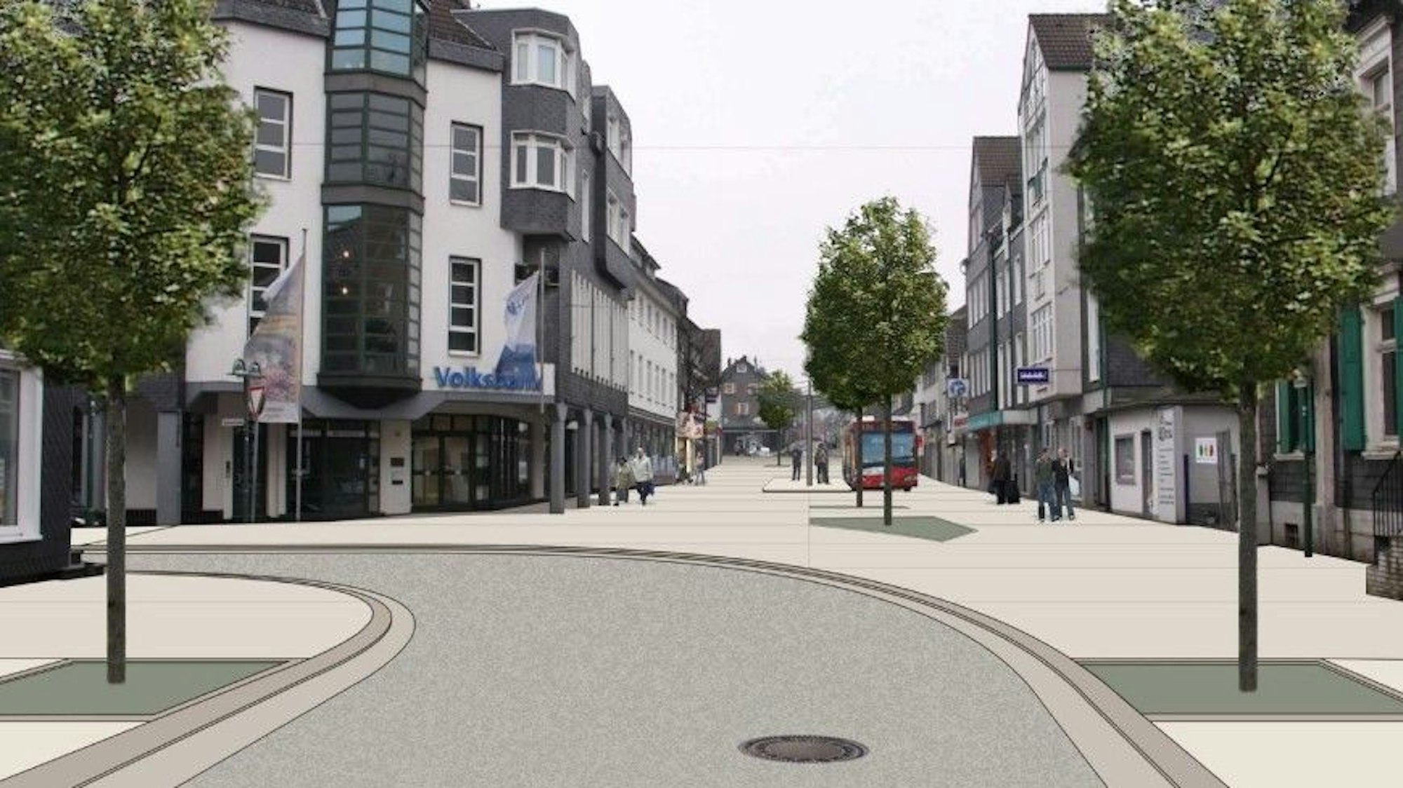 Die Grafik zeigt die abgebundene Hochstraße in Wipperfürth.