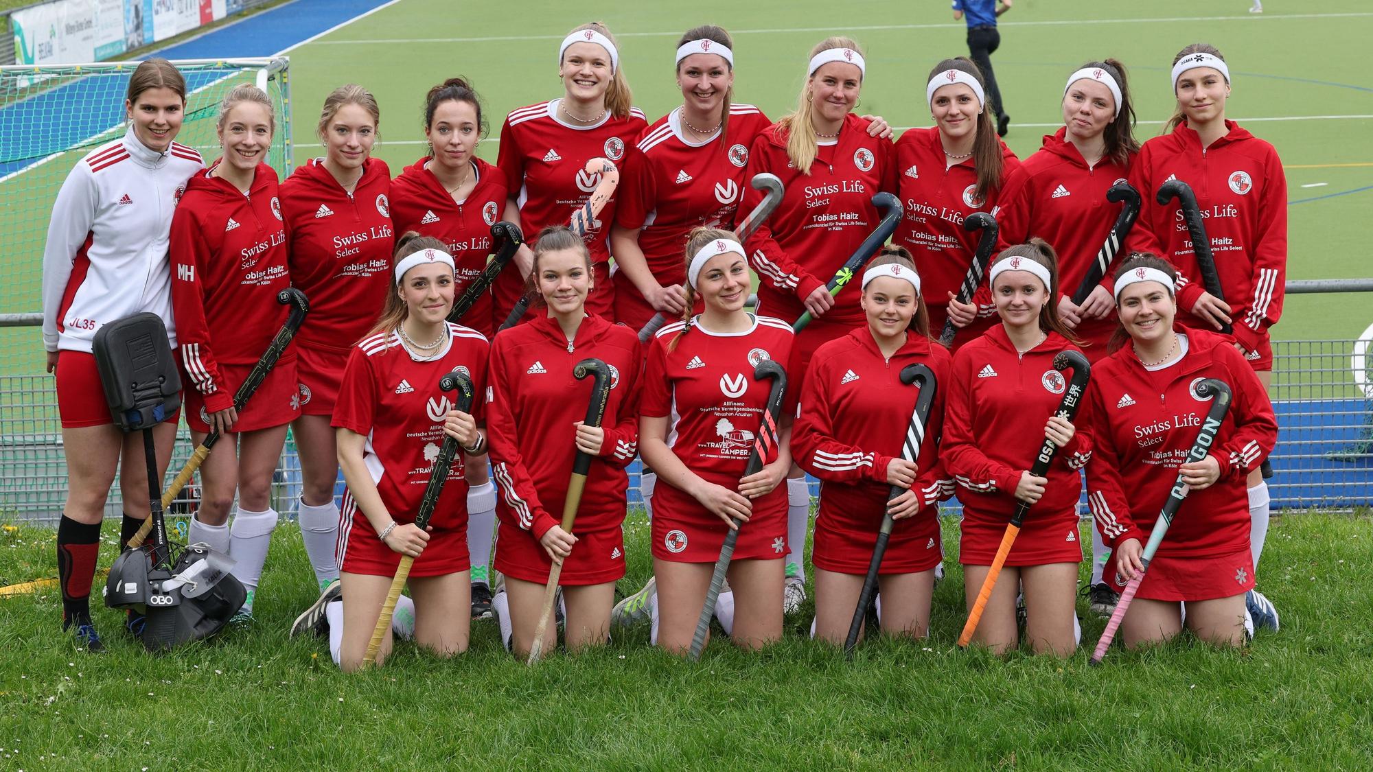 Mannschaftsfoto der Hockeydamen