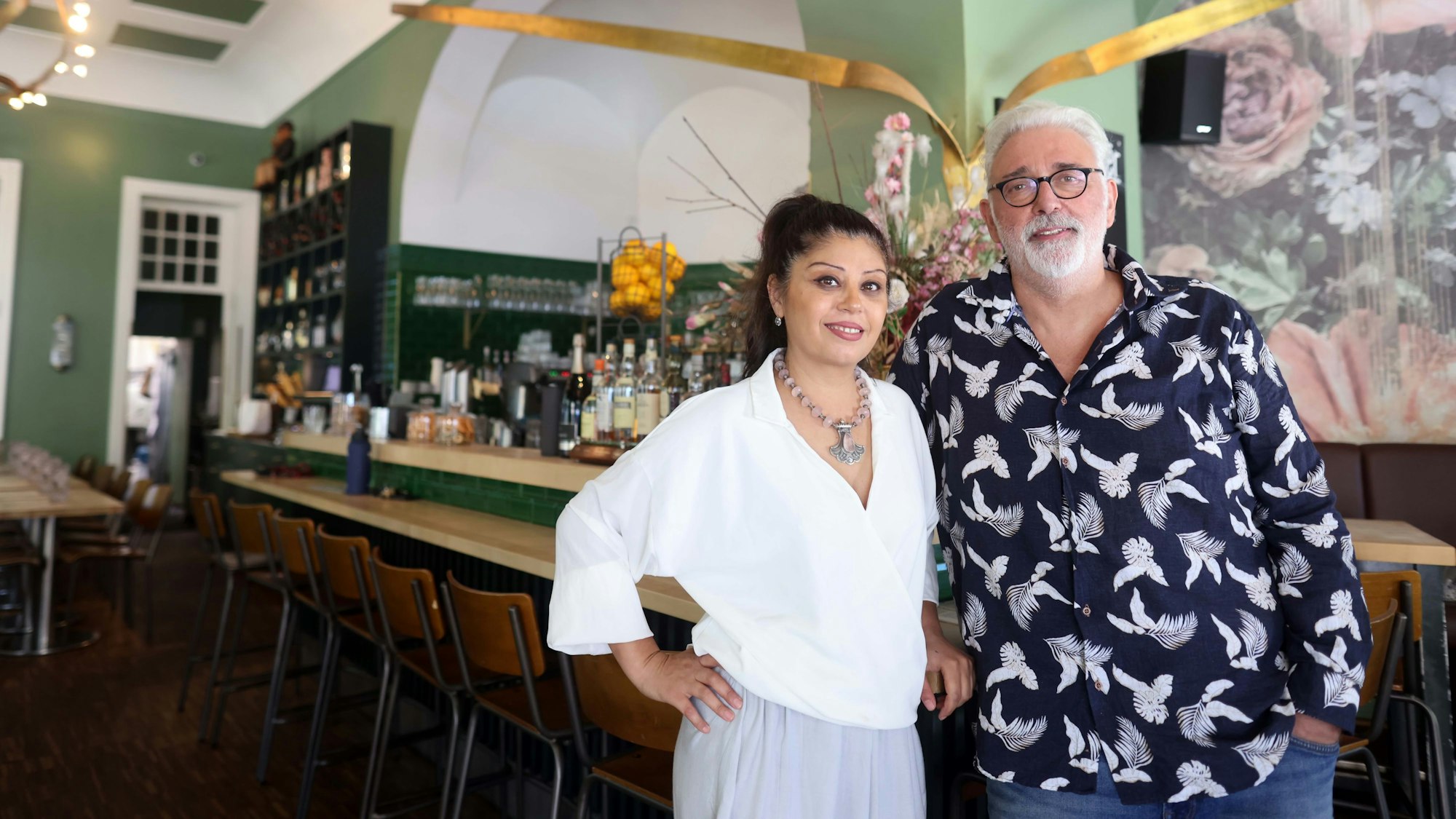 Nadja Maher und Thomas Wippenbeck im „Frau Maher“ in der Südstadt.