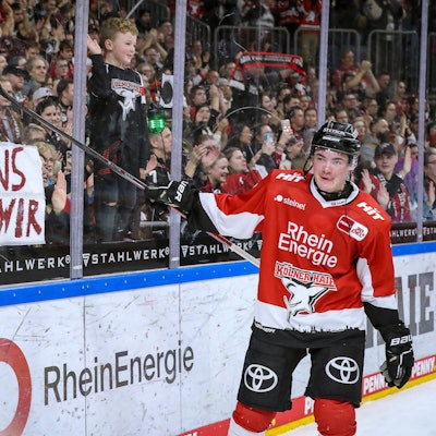 Volltreffer: Justin Schütz hat als Neuzugang vor dieser Saison bereits 19 Tore für die Kölner Haie erzielt.