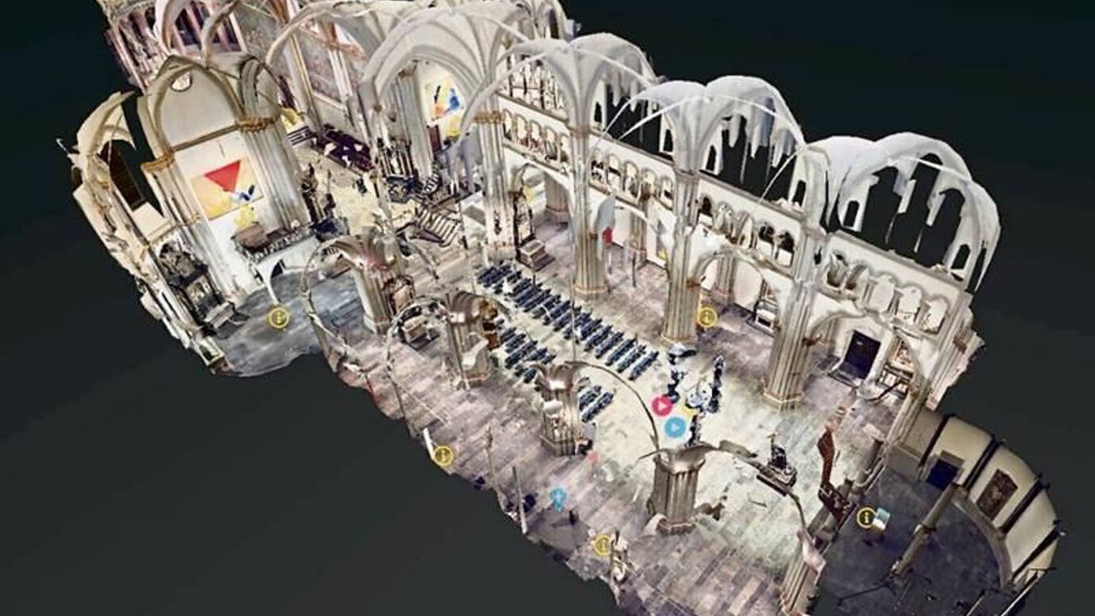 Ein Dollhouse ist das Eröffnungsbild zur „Reise“ in die virtuelle Welt des Bonner Münsters.