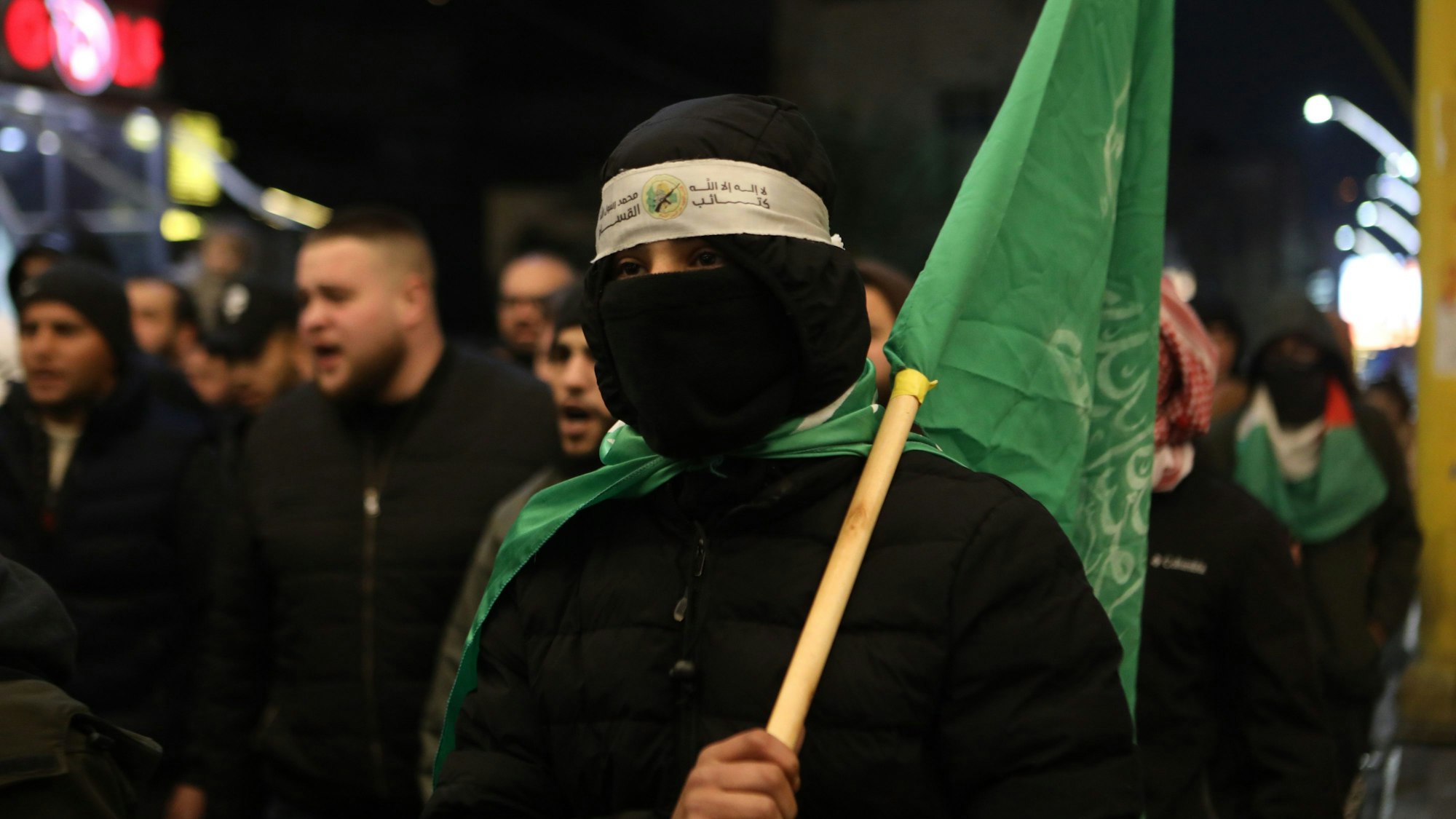 Palästinensische Hamas-Anhänger protestieren