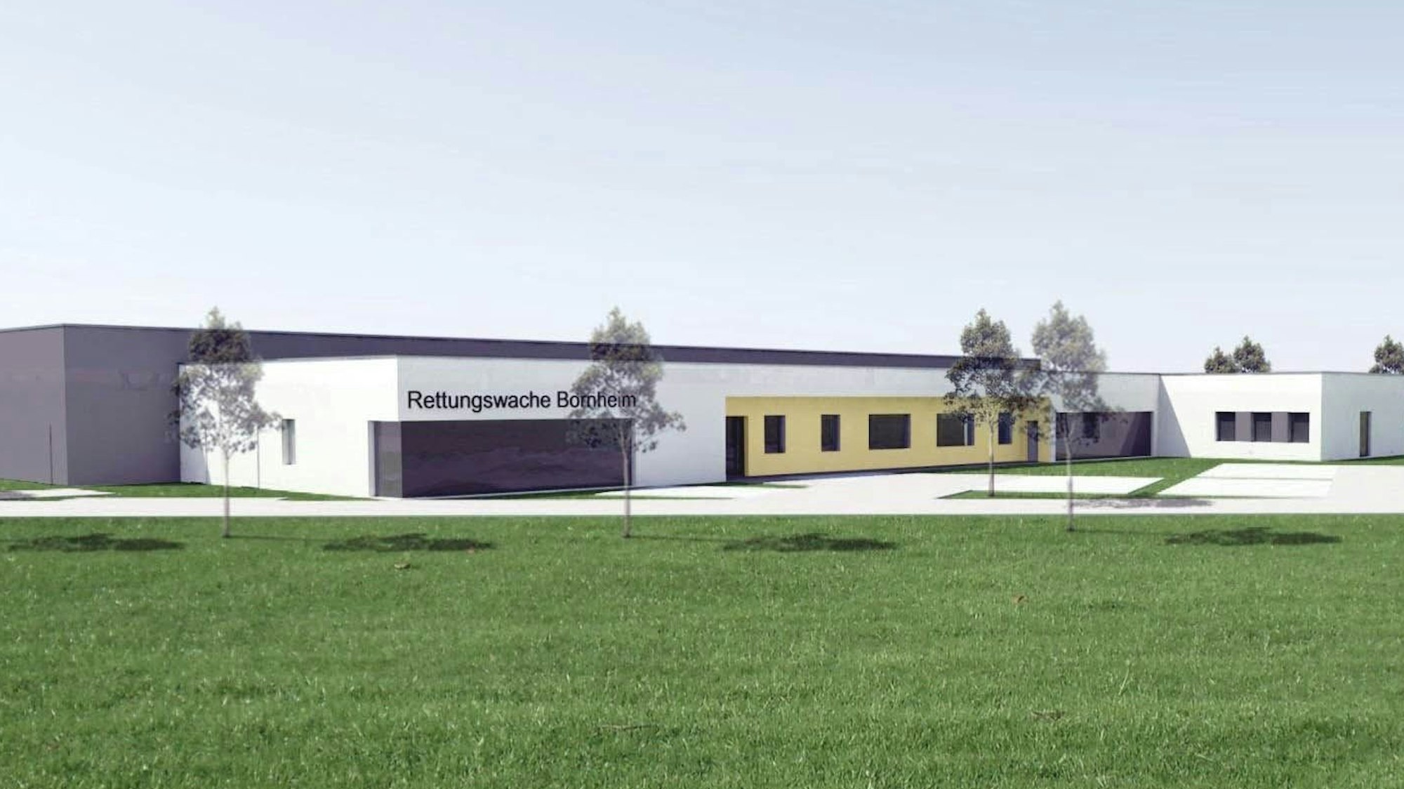 Rettungswache Animation des Neubaus am Hellenkreuz