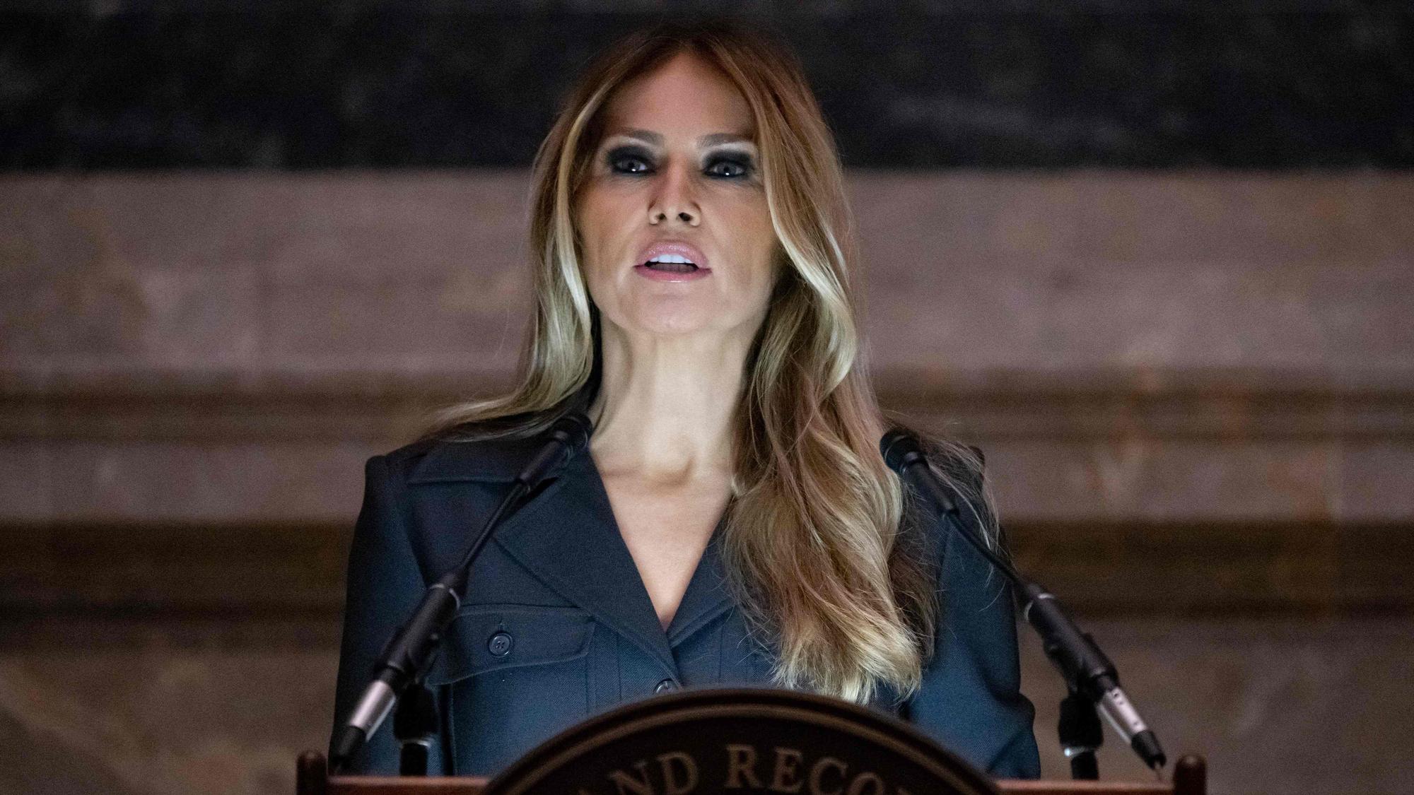 Melania Trump bei ihrem letzten öffentlichen Auftritt am 15. Dezember. Die Frau von Donald Trump fehlte zuletzt bei mehreren Terminen. (Archivbild)
