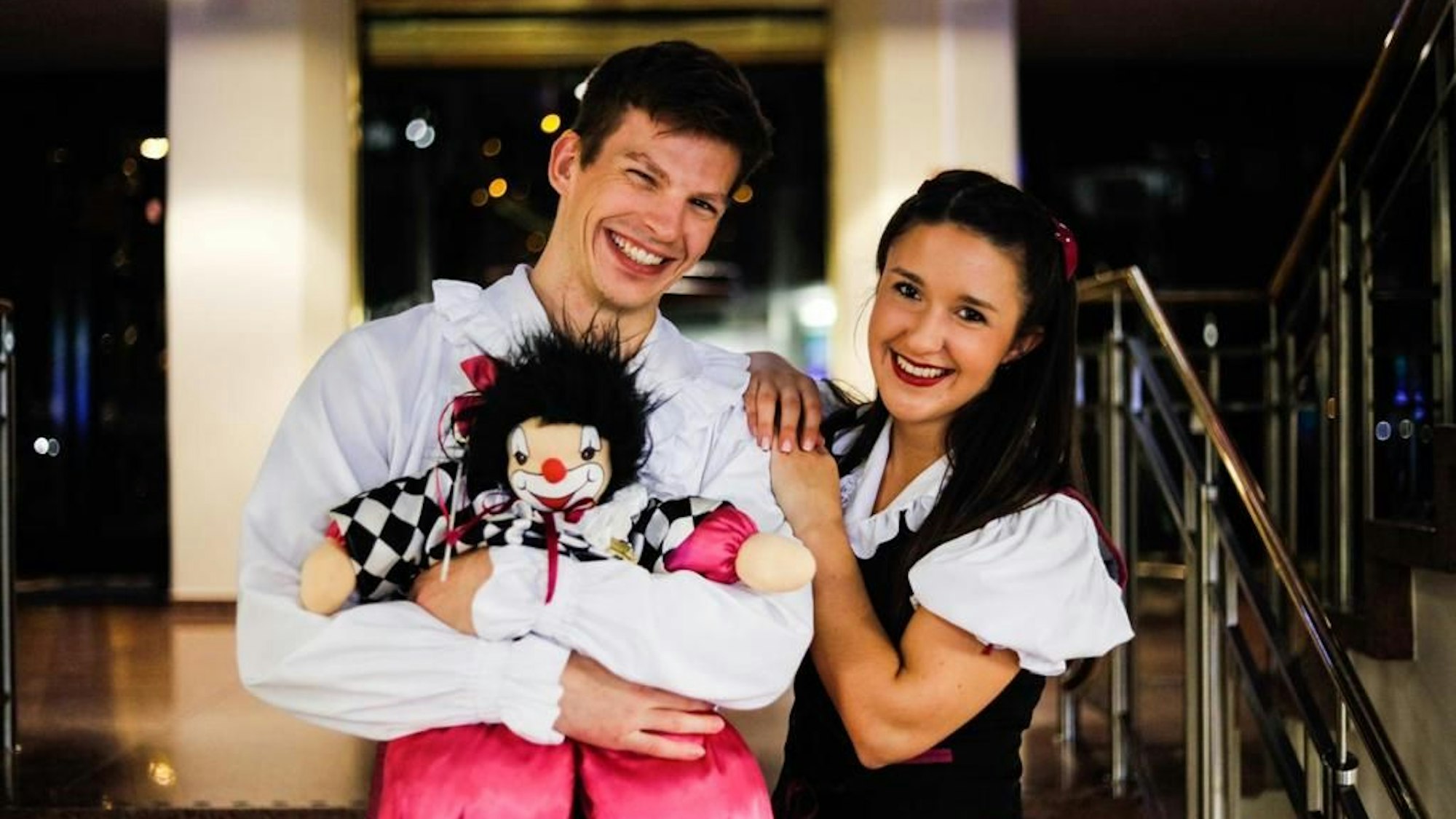 Yvonne Küsgen und Felix Kierspel von der Tanzgruppe „De Höppemötzjer“