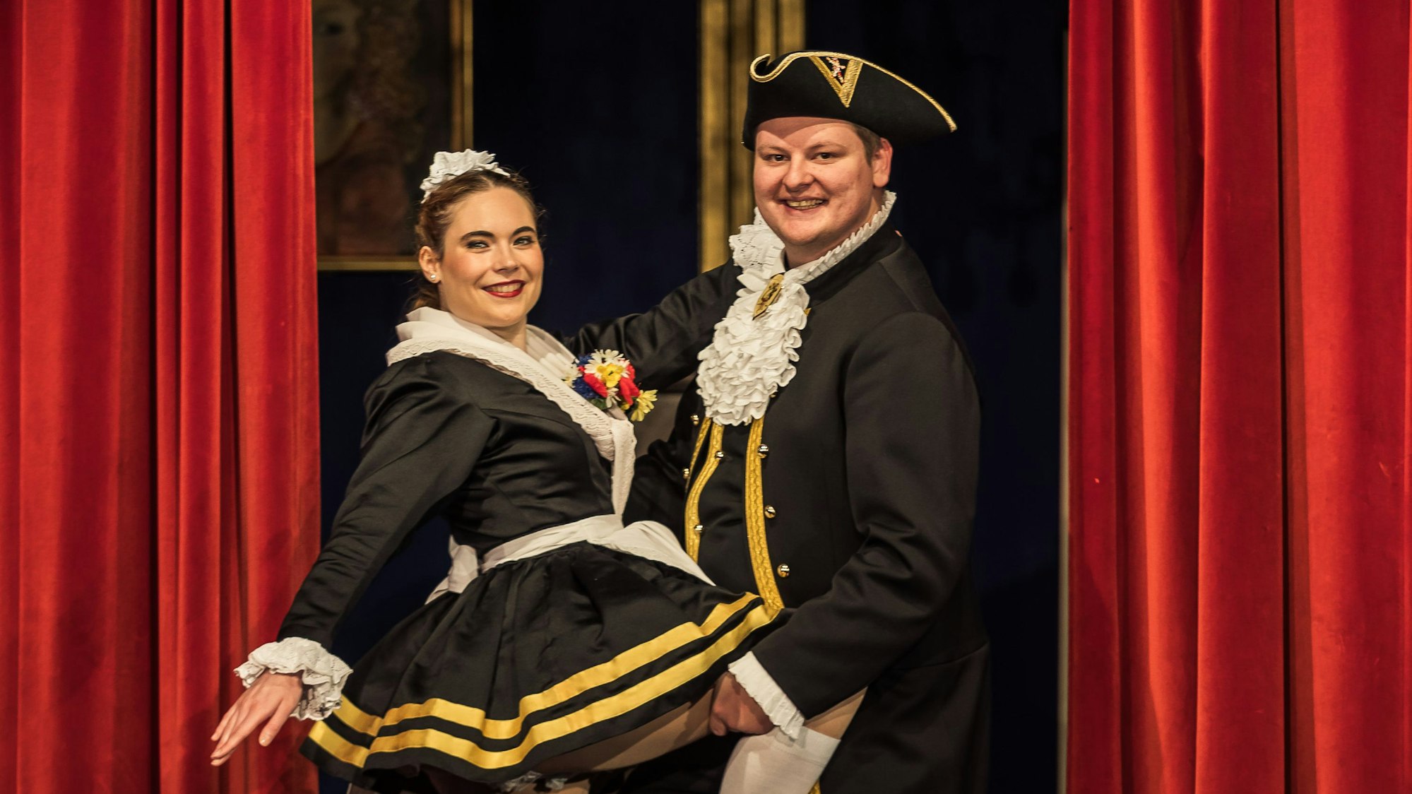 Annkristin Rehberg und Dorian Heidorn von den Lyskircher Hellige Knäächte un Mägde