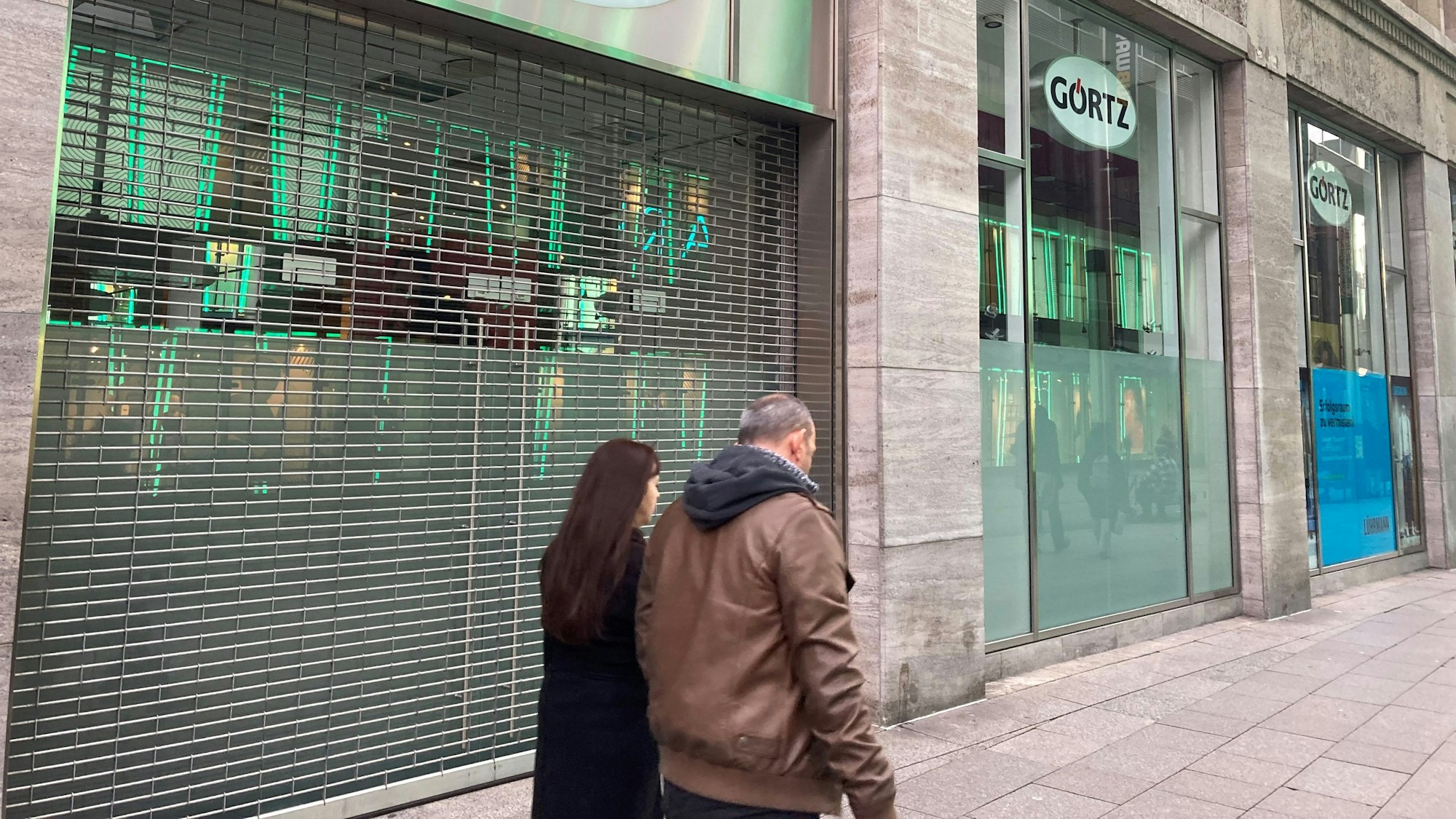 Das leerstehende Gebäude des Schuhhauses Görtz.