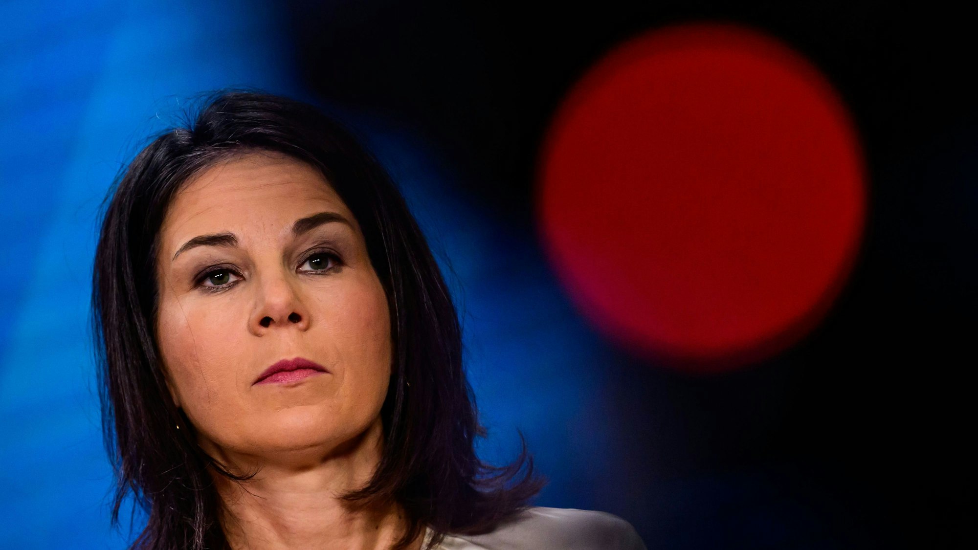 German Foreign Minister Annalena Baerbock gives a press conference with Luxembourg's Foreign Affairs Minister on January 5, 2024 in Berlin. (Photo by John MACDOUGALL / AFP)
