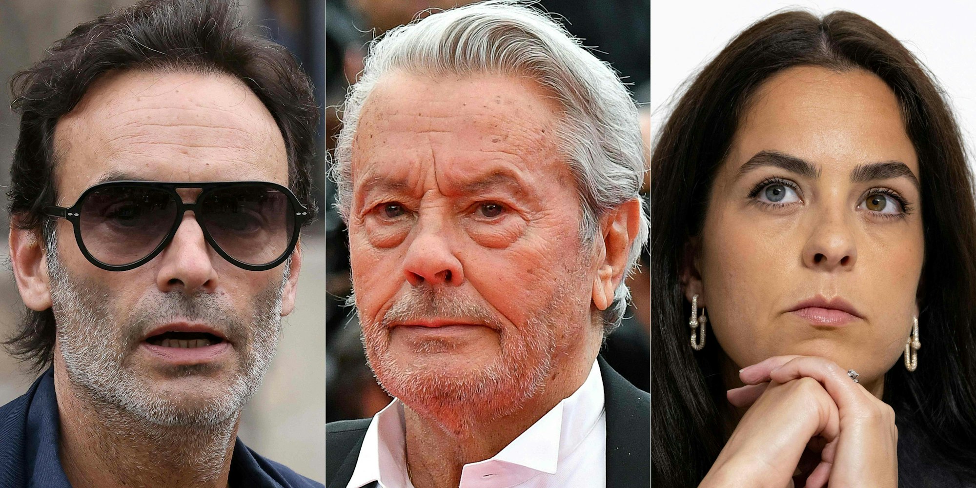 Sohn Anthony Delon, Alain Delon und Tochter Anouchka Delon
