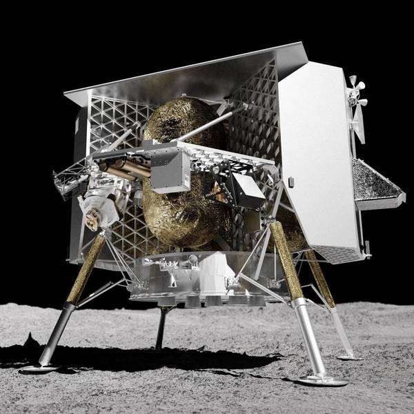 Eine Darstellung der Raumsonde Peregrine auf der Mondoberfläche.
Dieser Roboter soll auf dem Mond landen.