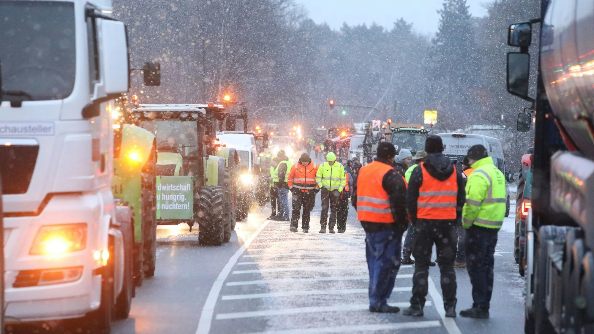 Bauernproteste im Siebengebirge.