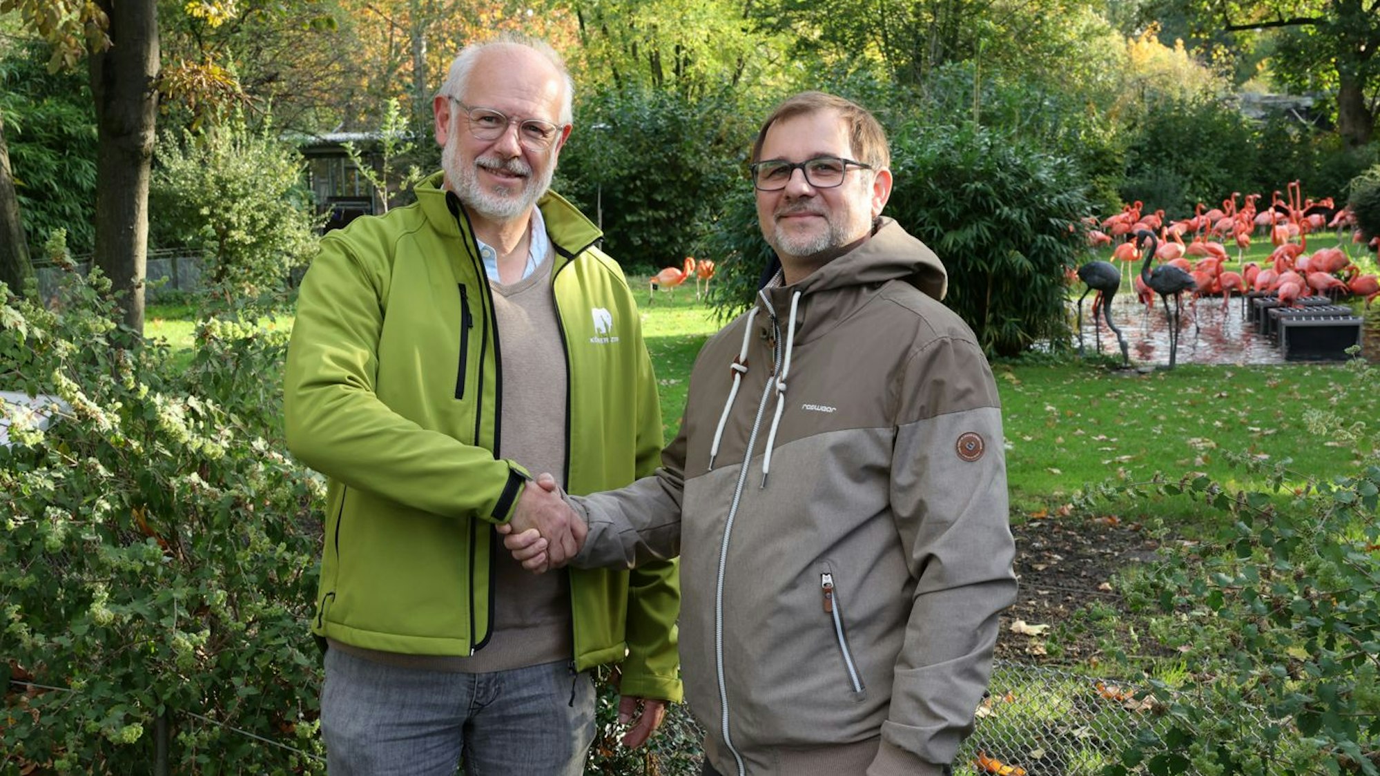 Prof. Theo B. Pagel, Direktor des Kölner Zoos, und Dr. Matthias Markolf, Artenschutzbeauftragter & Koordinator des Artenschutzzentrums im Kölner Zoo