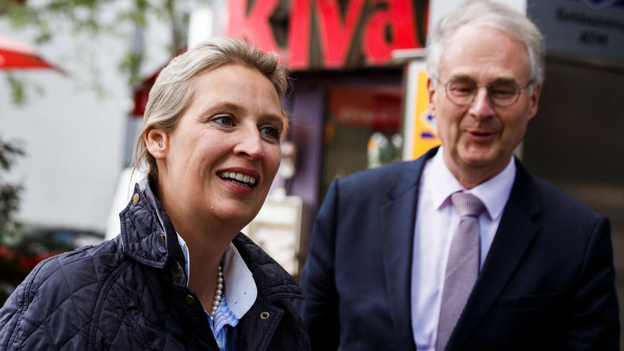 Roland Hartwig galt als Verbündeter von AfD-Co-Vorsitzender Alice Weidel. Nachdem bekannt wurde, dass sich der AfD-Politiker aus Rhein-Berg mit anderen Rechtsextremisten getroffen hatte, hat sich Weidel von ihm getrennt. (Archivbild)