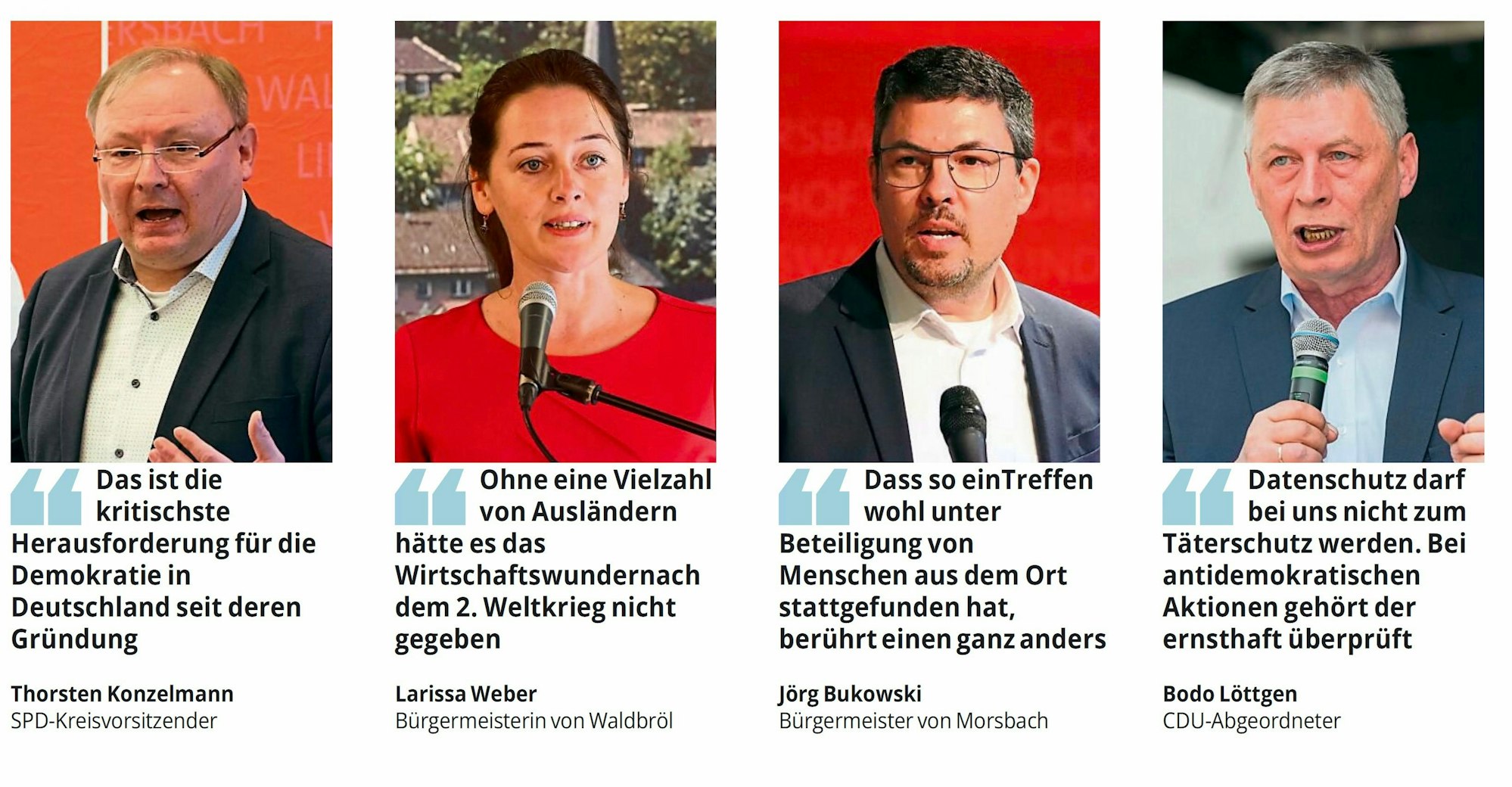 Nach dem geheimen Treffen in Potsdam äußert sich Oberbergs Politik sehr deutlich.