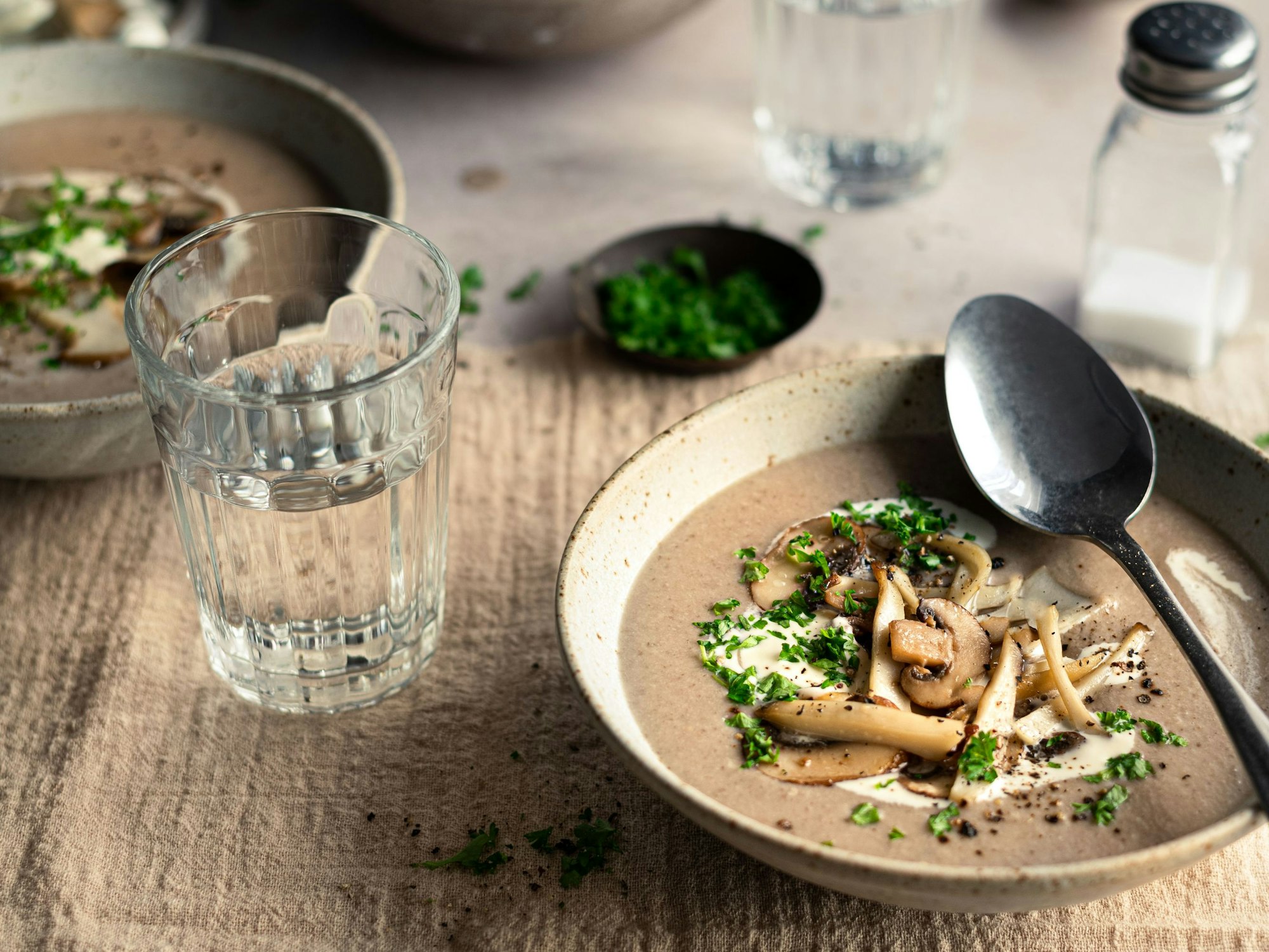 Waldpilzsuppe aus dem Kochbuch Kraut und Korn von Hendrik Dockhorn und Sandra Wiese (Fotos)