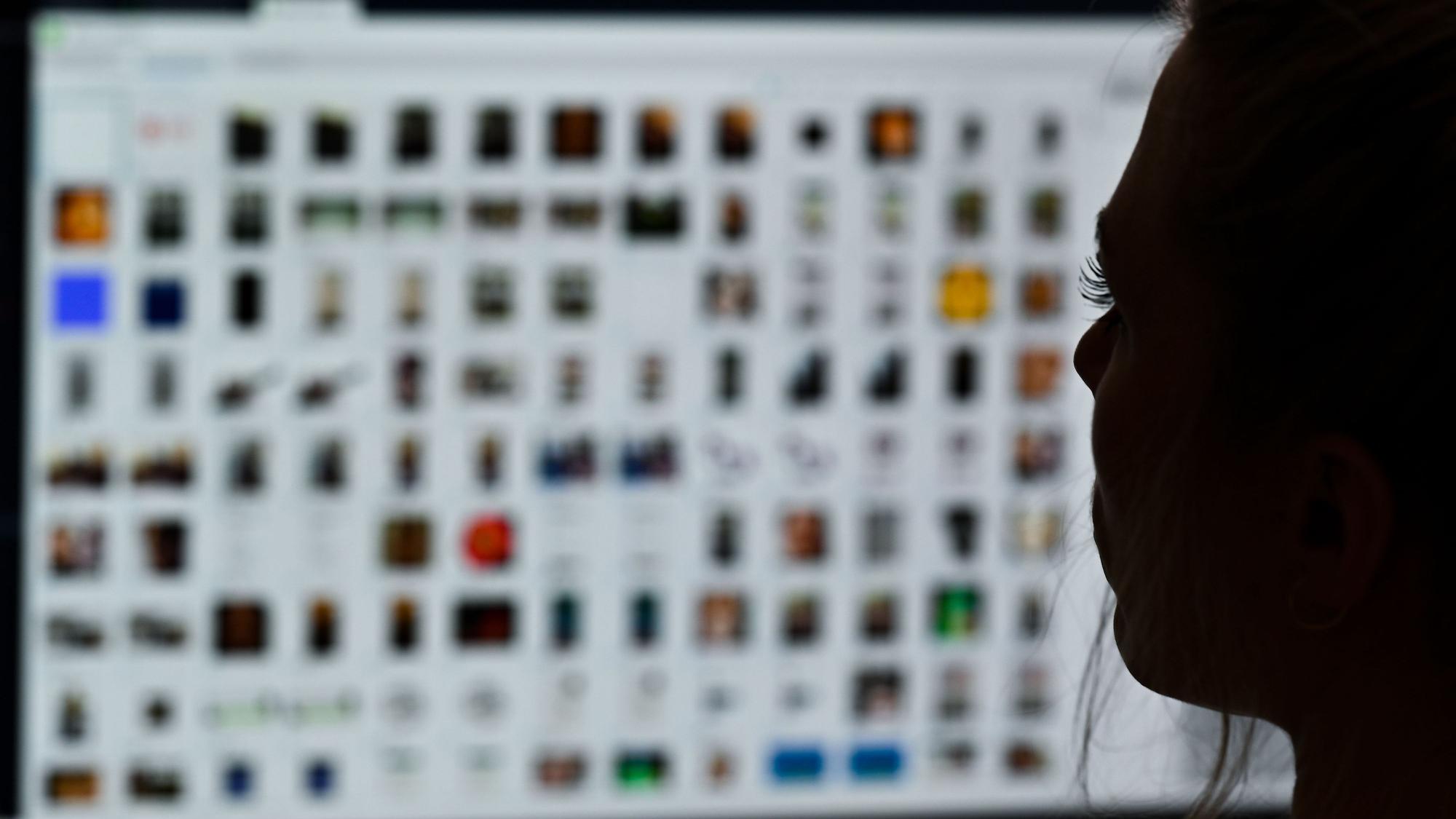 ILLUSTRATION - Eine Kriminaloberkommissarin sitzt vor einem Auswertungscomputer bei Ermittlungen gegen Kinderpornografie und sexuellem Missbrauch.