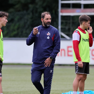 1. FC Köln, Training, auf dem Nebenplatz: Stefan Ruthenbeck 1. FC Köln, 05.10.2023, Bild: *** 1 FC Cologne, training, on the sideline Stefan Ruthenbeck 1 FC Cologne , 05 10 2023, image