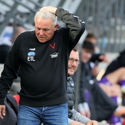 FC Viktoria Köln vs. FC Erzgebirge Aue, 3. Liga, Trainer Olaf Janßen Viktoria), 14.10.2023, Bild: Herbert Bucco