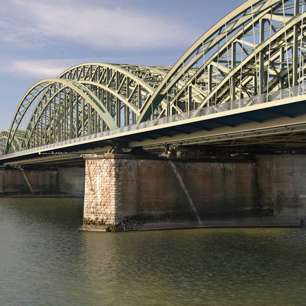 Die Visualisierung der Hohenzollernbrücke.