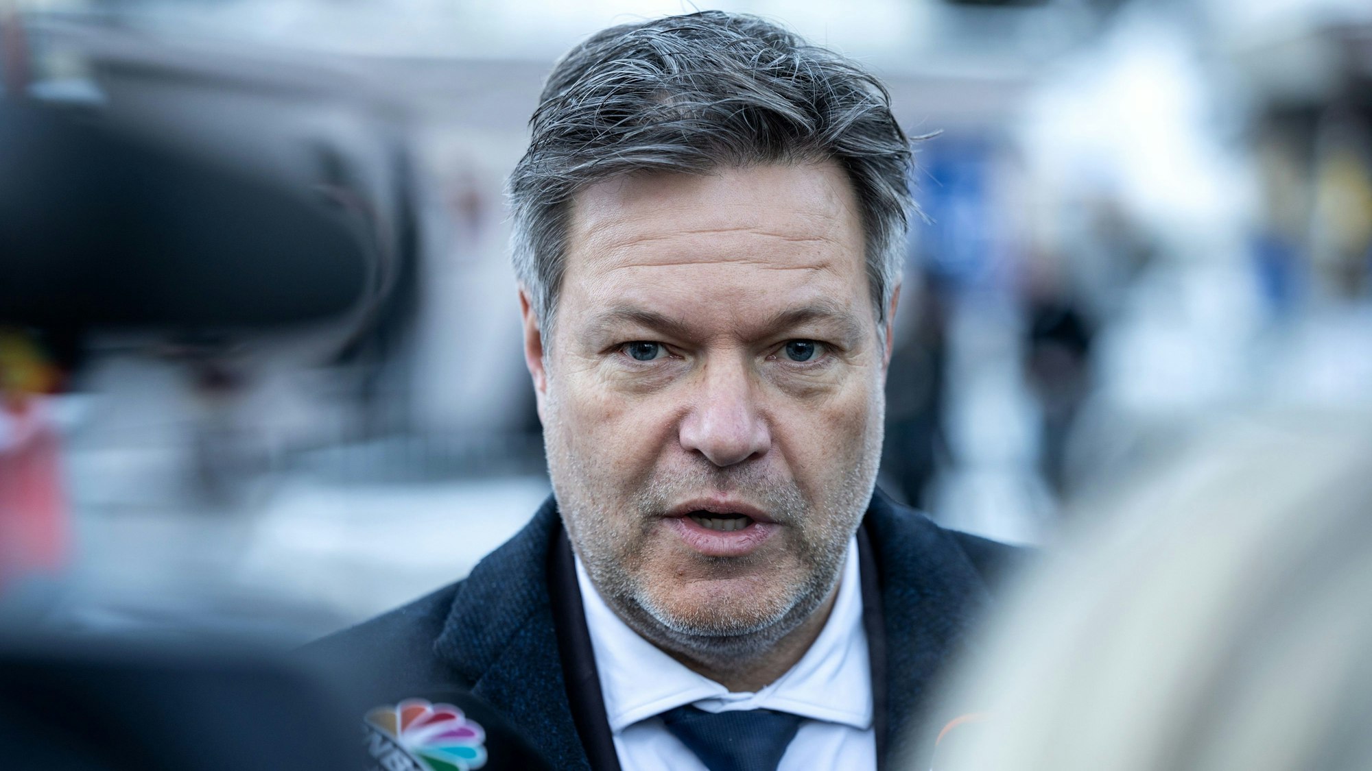 Robert Habeck (Bündnis 90 / Die Grünen), Bundesminister für Wirtschaft und Klimaschutz, am Dienstag (16. Januar) beim Weltwirtschaftsforum in Davos.