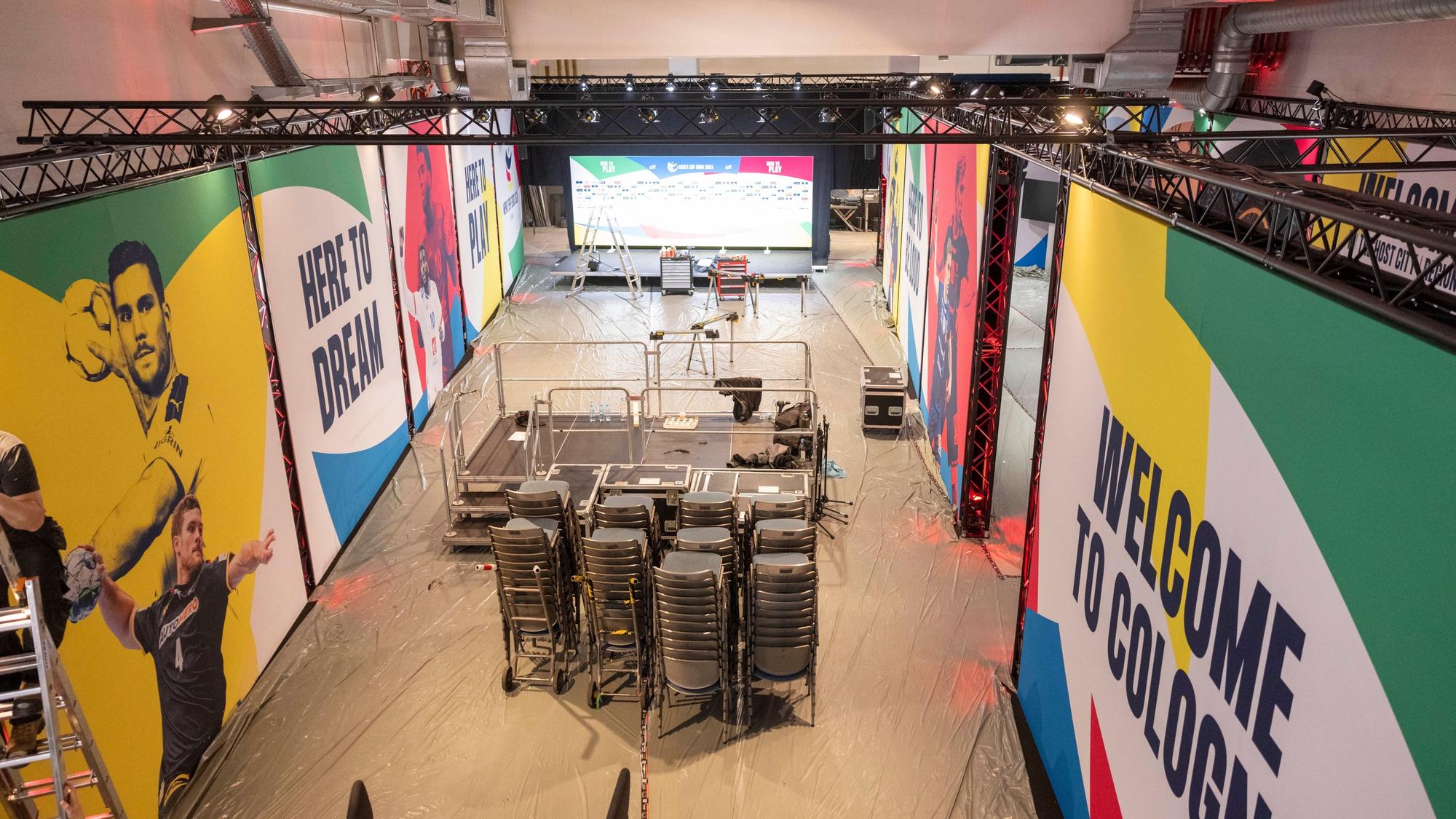 Hier werden die Pressekonferenzen der Handball EHF Euro 2024 stattfinden.