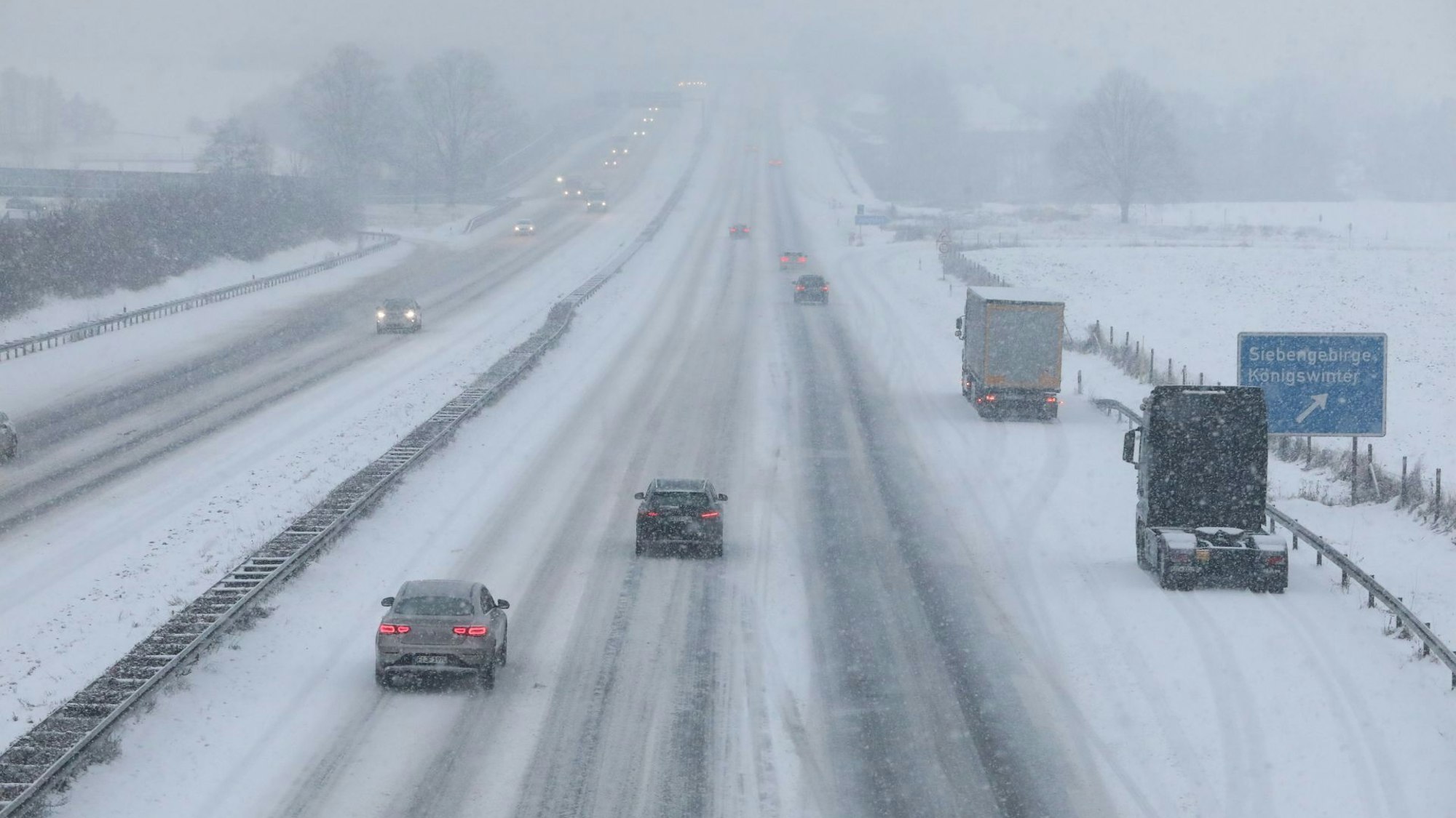 Schneefotos aus dem Siebengebirge