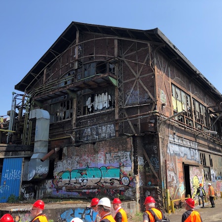 Die denkmalgeschützte Möhringhalle auf dem ehemaligen KHD-Gelände in Mülheim.